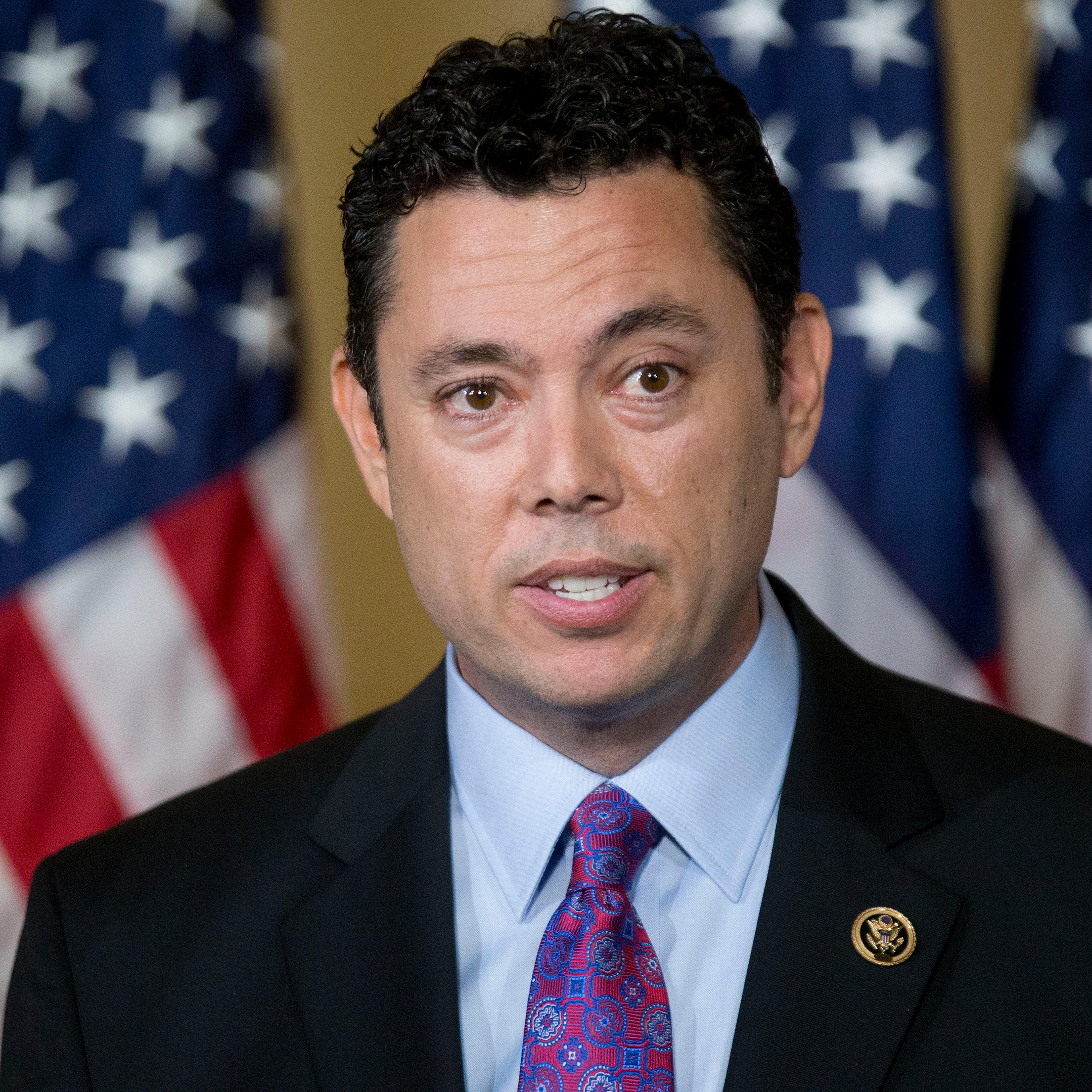 Representative Jason Chaffetz, a Republican from Utah, speaks to members of the media after a closed House Republican election meeting on Capitol Hill in Washington, D.C., U.S., on Thursday, Oct. 8, 2015.