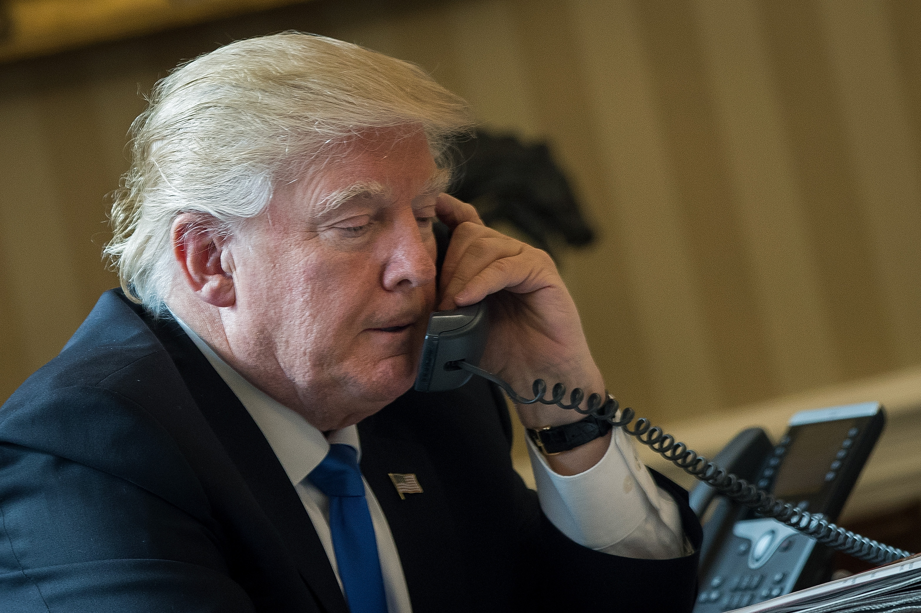 Donald Trump Speaks With Russian Leader Vladimir Putin From The White House