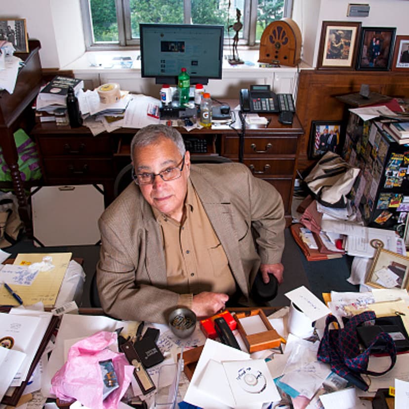 David Margolis, a senior official in the Deputy Attorney General's office at the Department of Justice, poses at his desk June 25, 2015 in Washington, DC.
