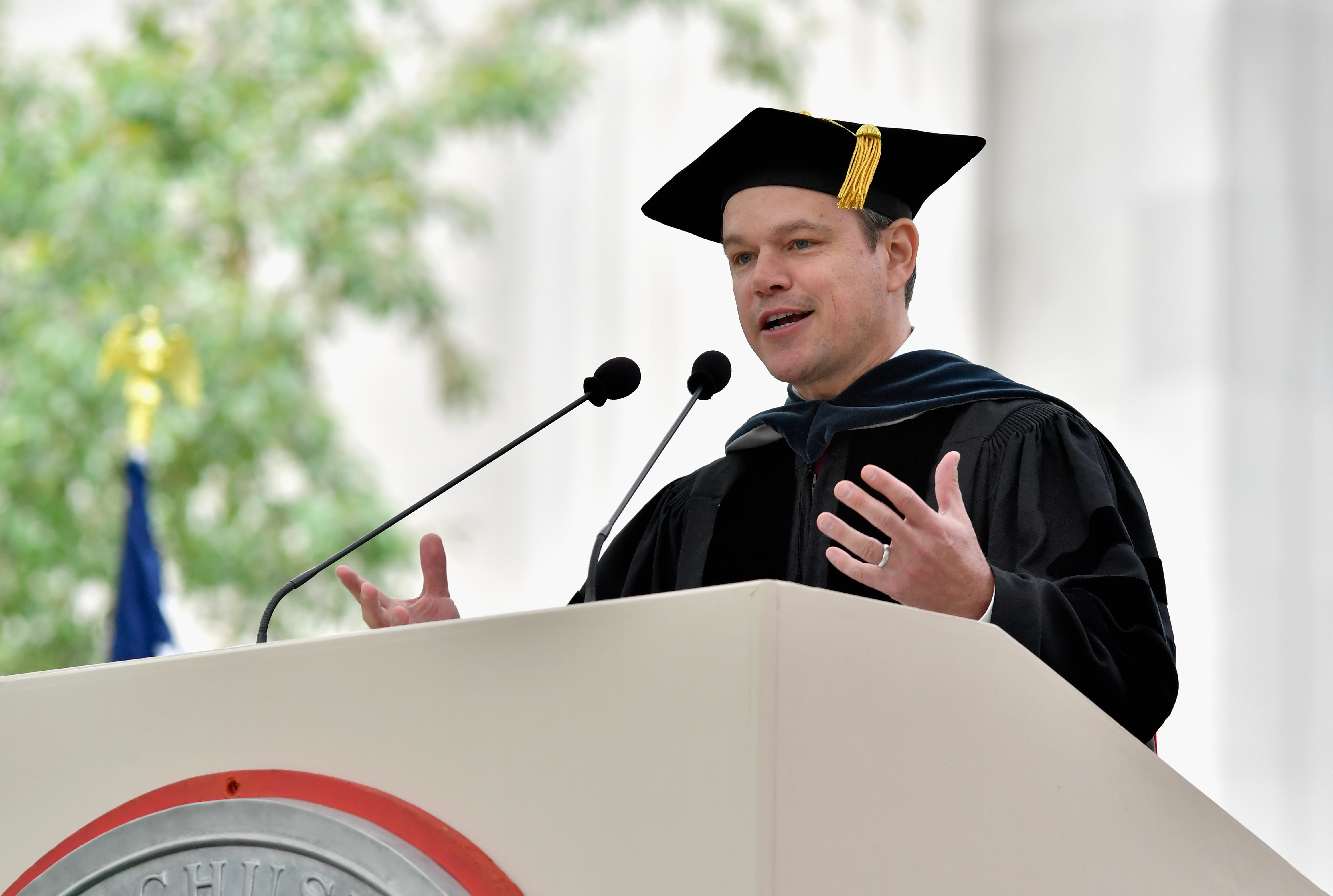 Matt Damon Speaks at MIT 2016 Commencement Day