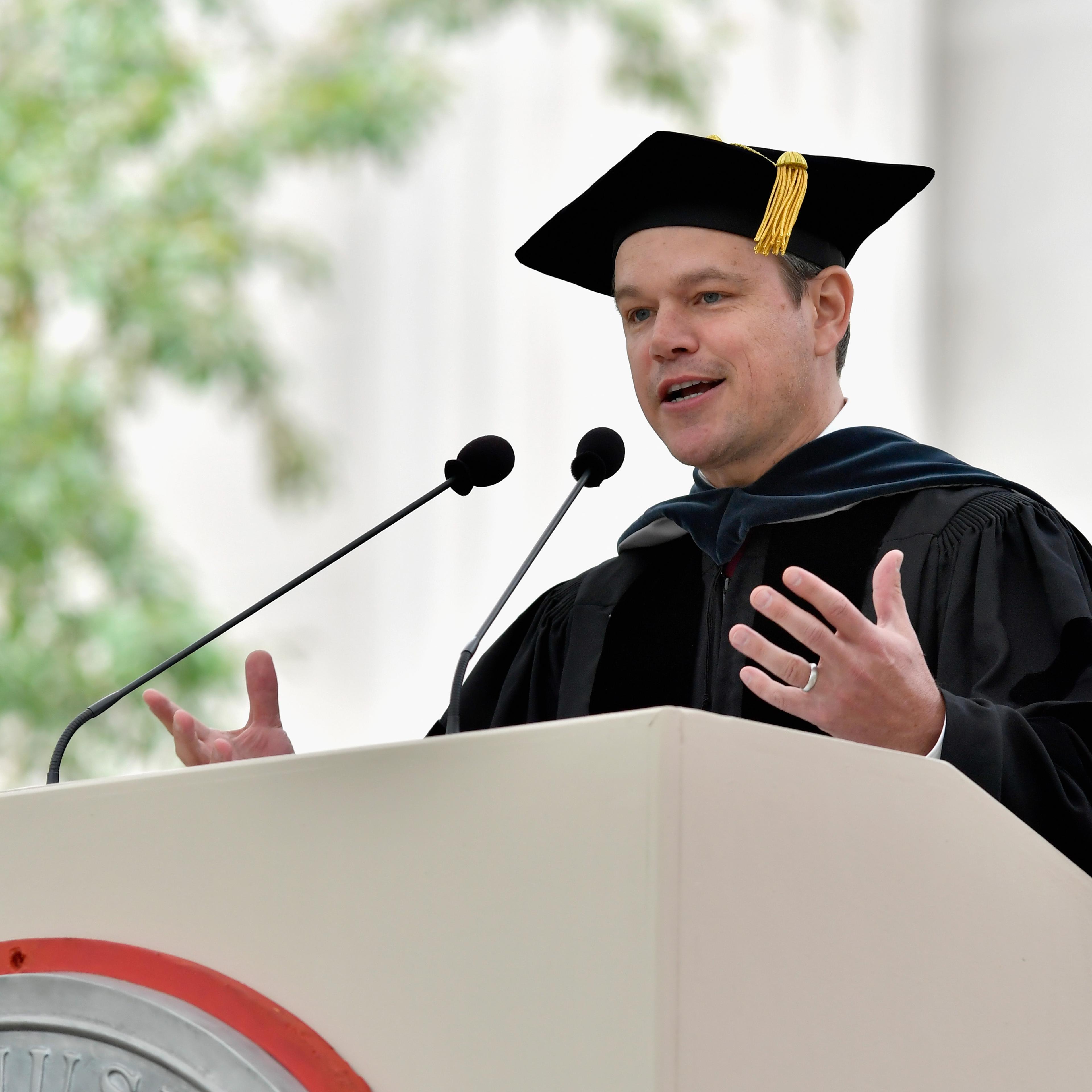 Matt Damon Speaks at MIT 2016 Commencement Day