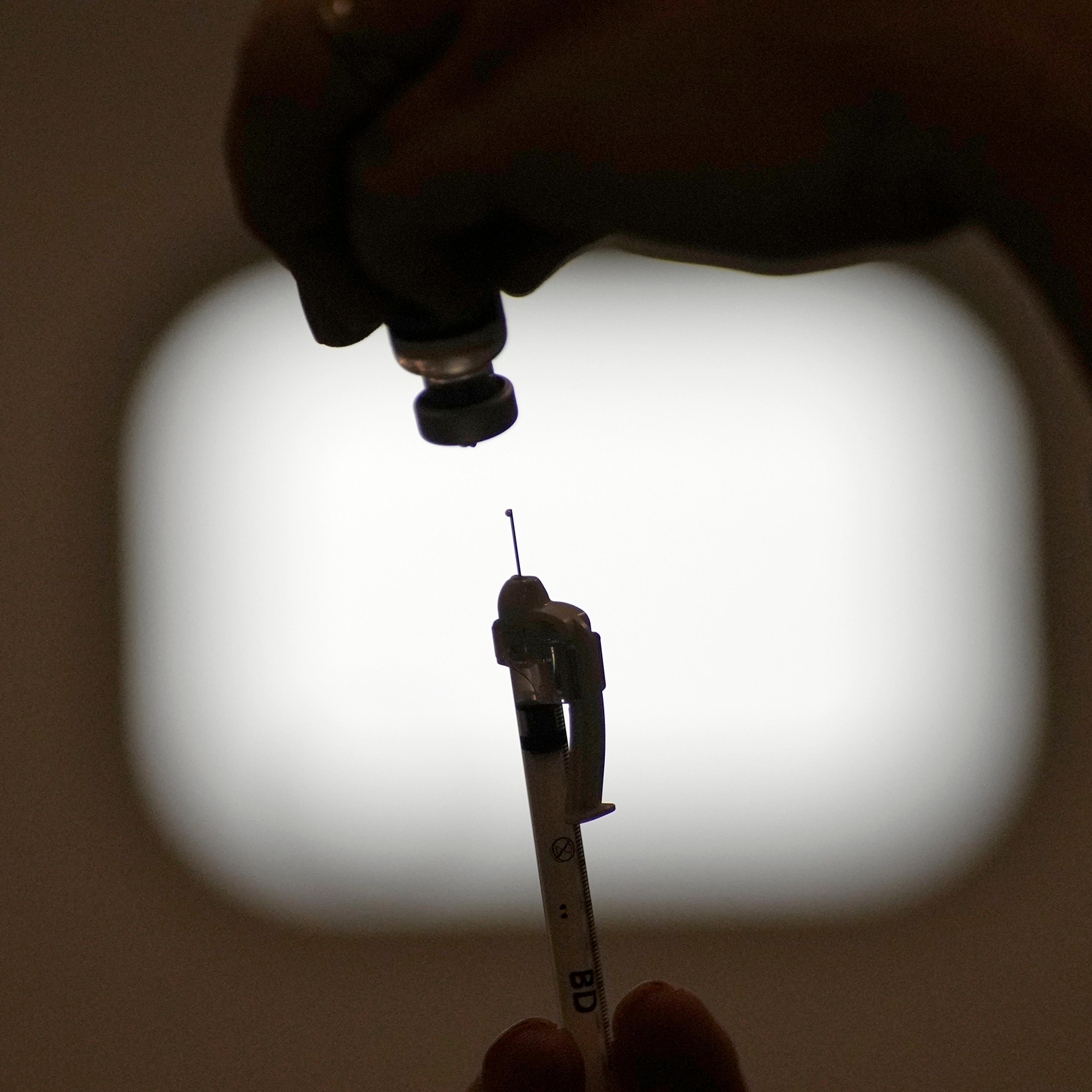 Mpox vaccines are prepared to be distributed at a Galveston County Health District mobile clinic, in Texas, on Sept. 3, 2022.