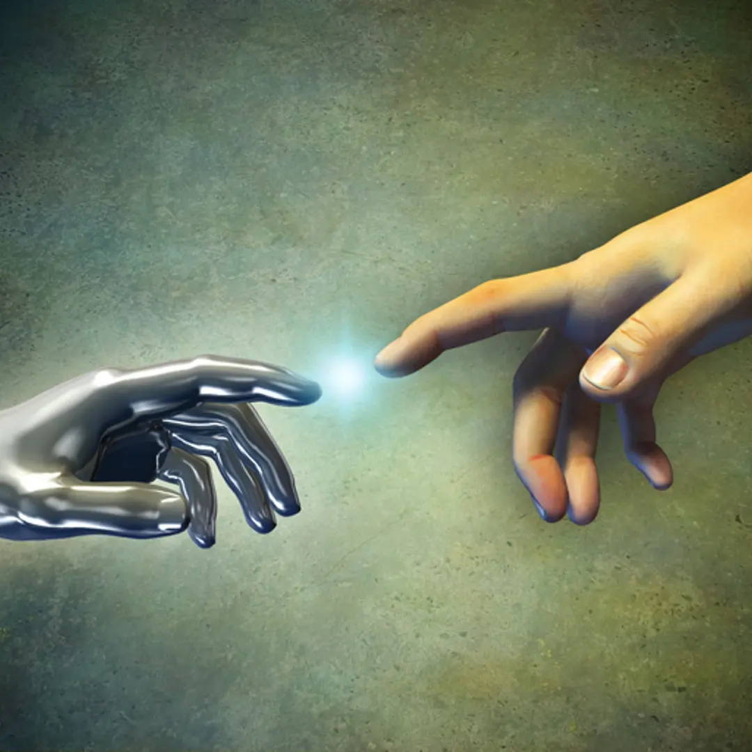 Hands touching