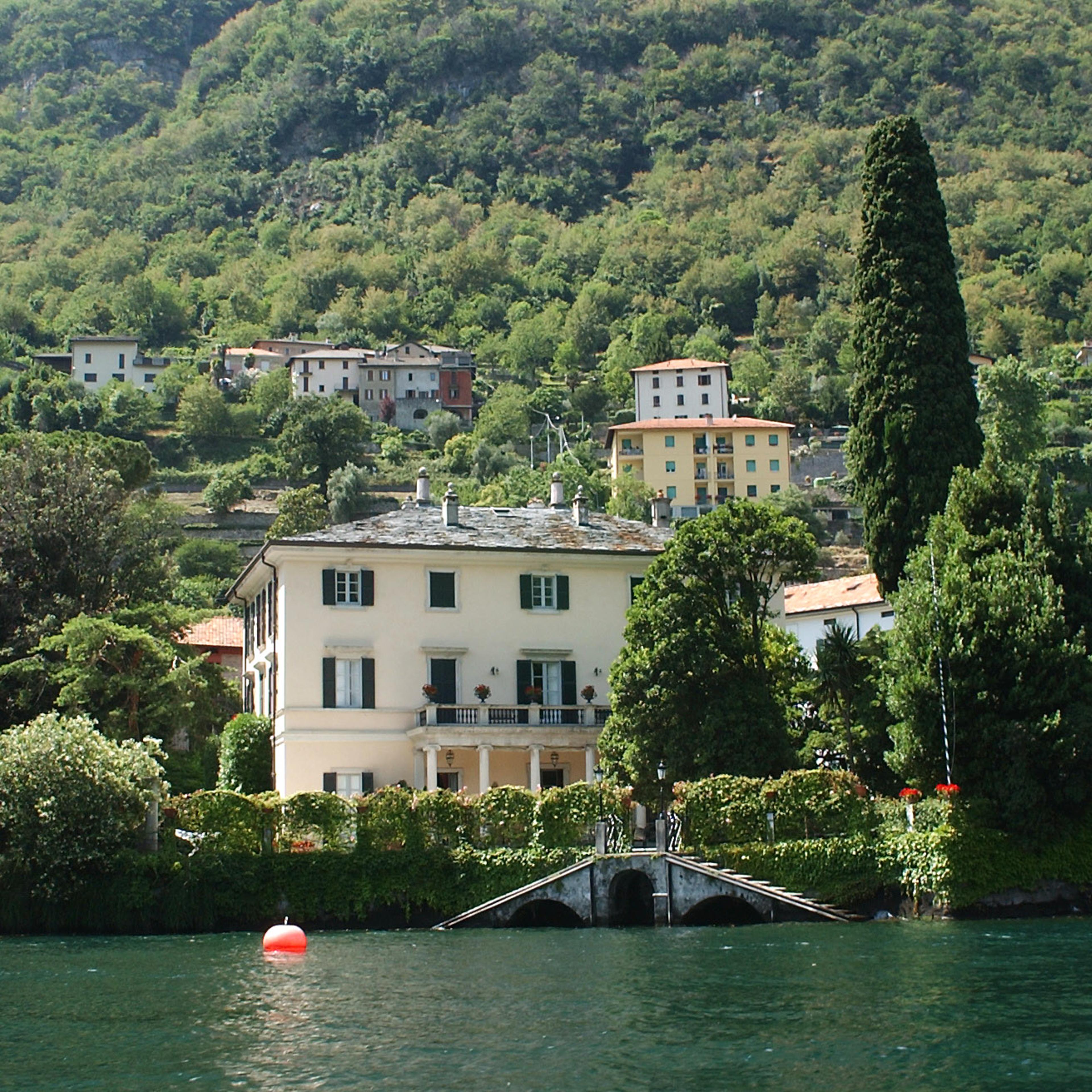 A lakeside view of George Clooney's villa Oleandra on Lake Como, northern Italy, taken Thursday, July 8, 2004.