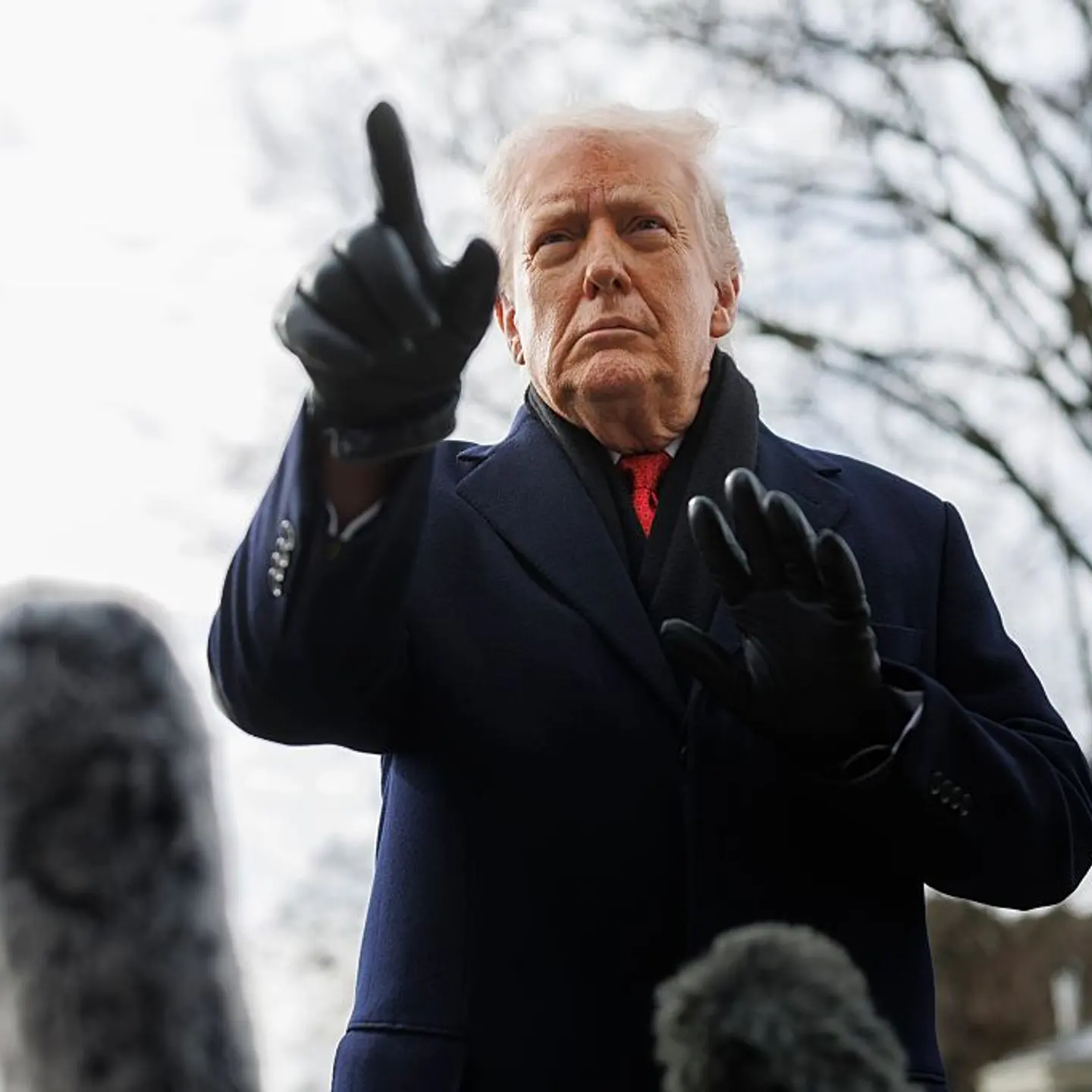 President Donald Trump speaks to reporters at the White House in Washington, D.C. on Jan. 16, 2026.