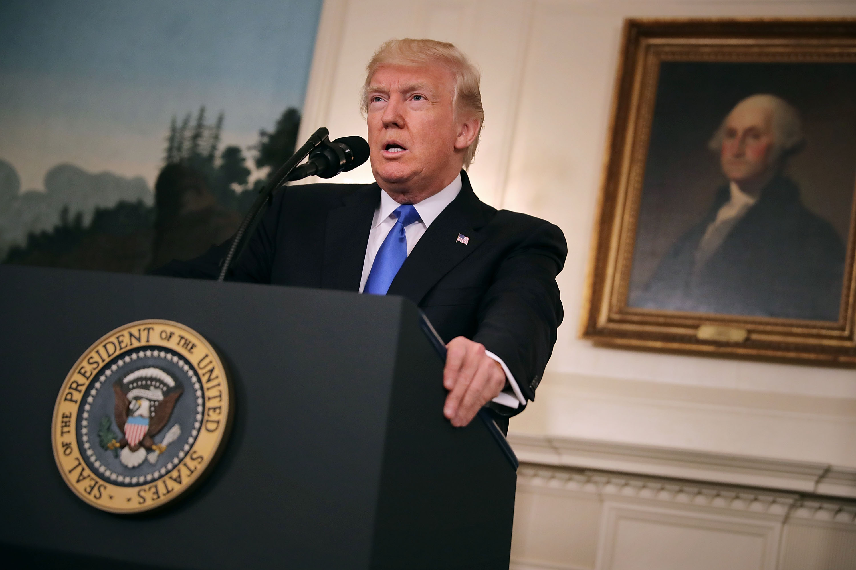 President Trump Delivers Statement On Congressional Baseball Practice Shooting