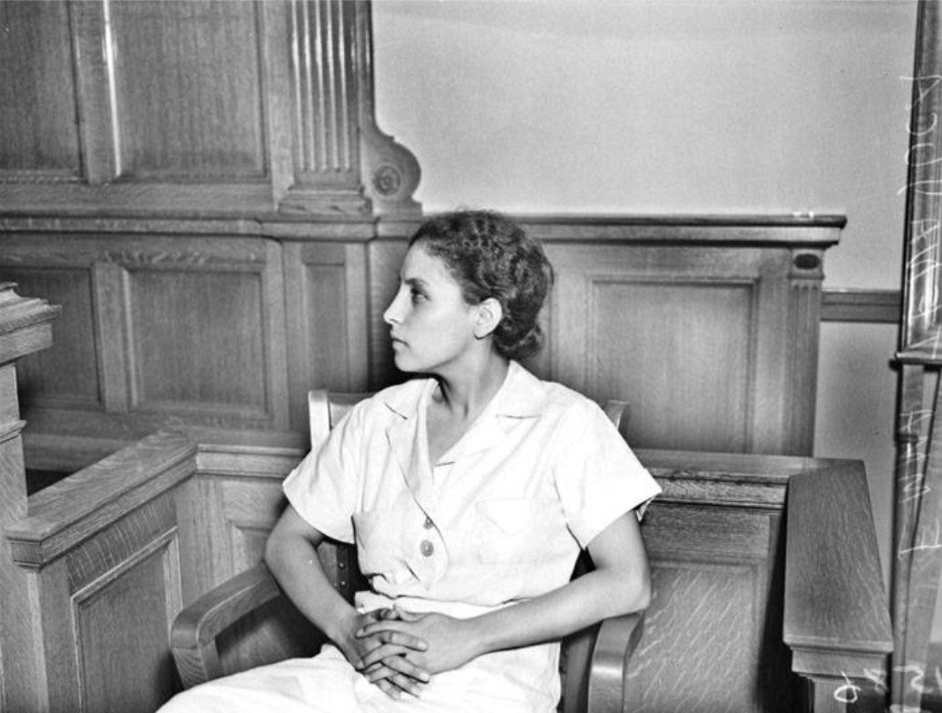 Emma Tenayuca as she took witness stand in 1937.