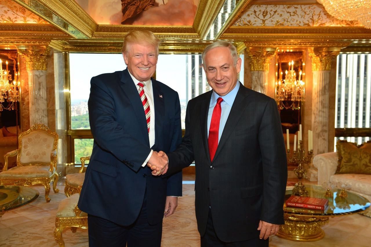 Donald Trump and Israeli Prime Minister Benjamin Netanyahu at Trump Tower in New York, Sept. 25, 2016.