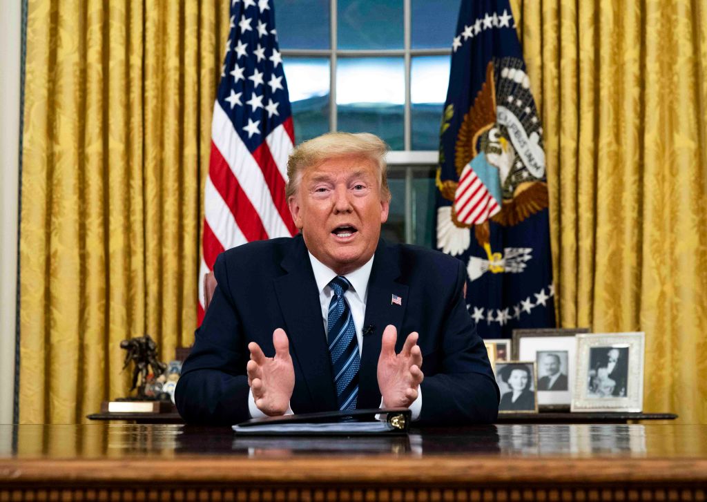 President Trump Addresses Nation From White House On Coronavirus