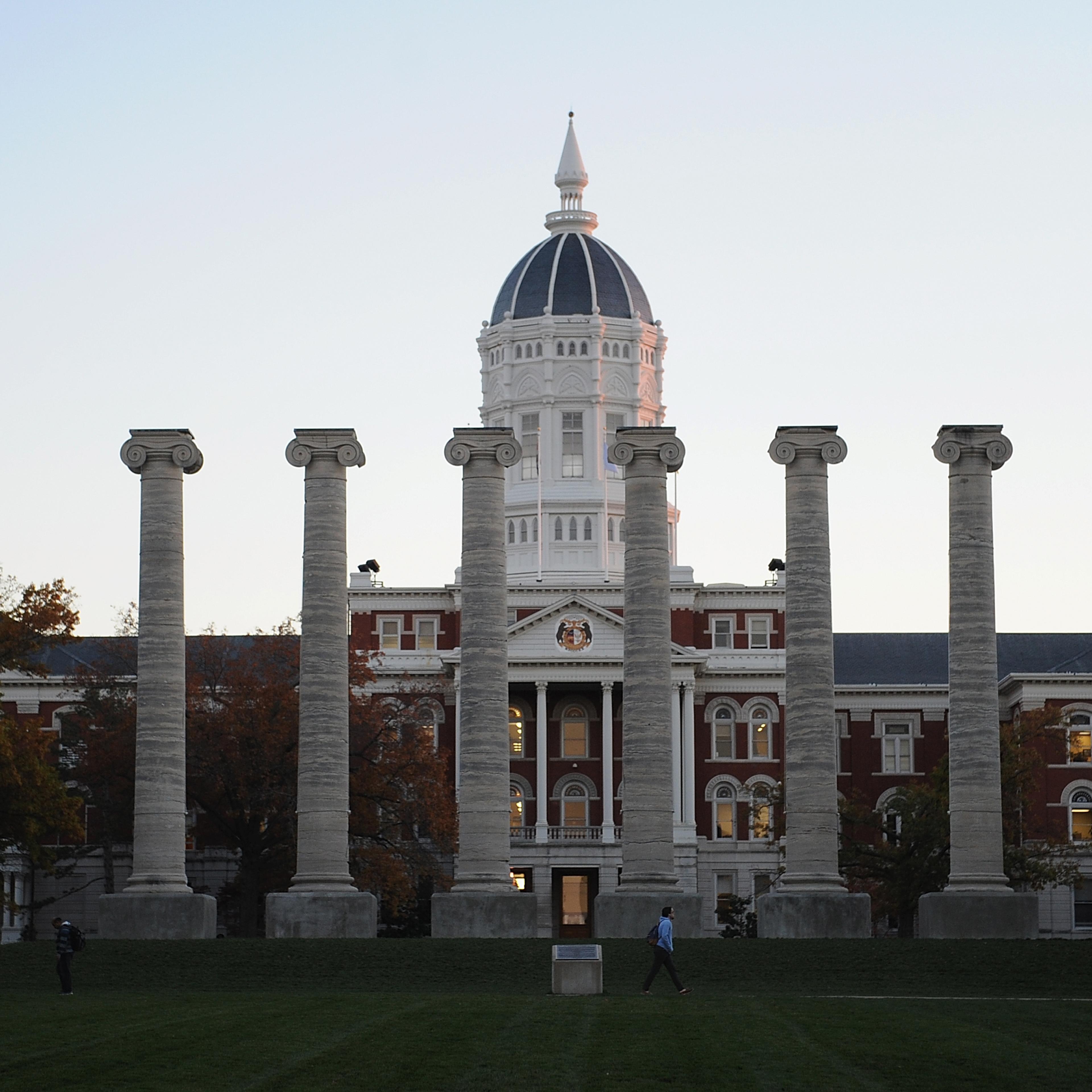 Academic Hall on the campus of University of Missouri, the author's alma mater.