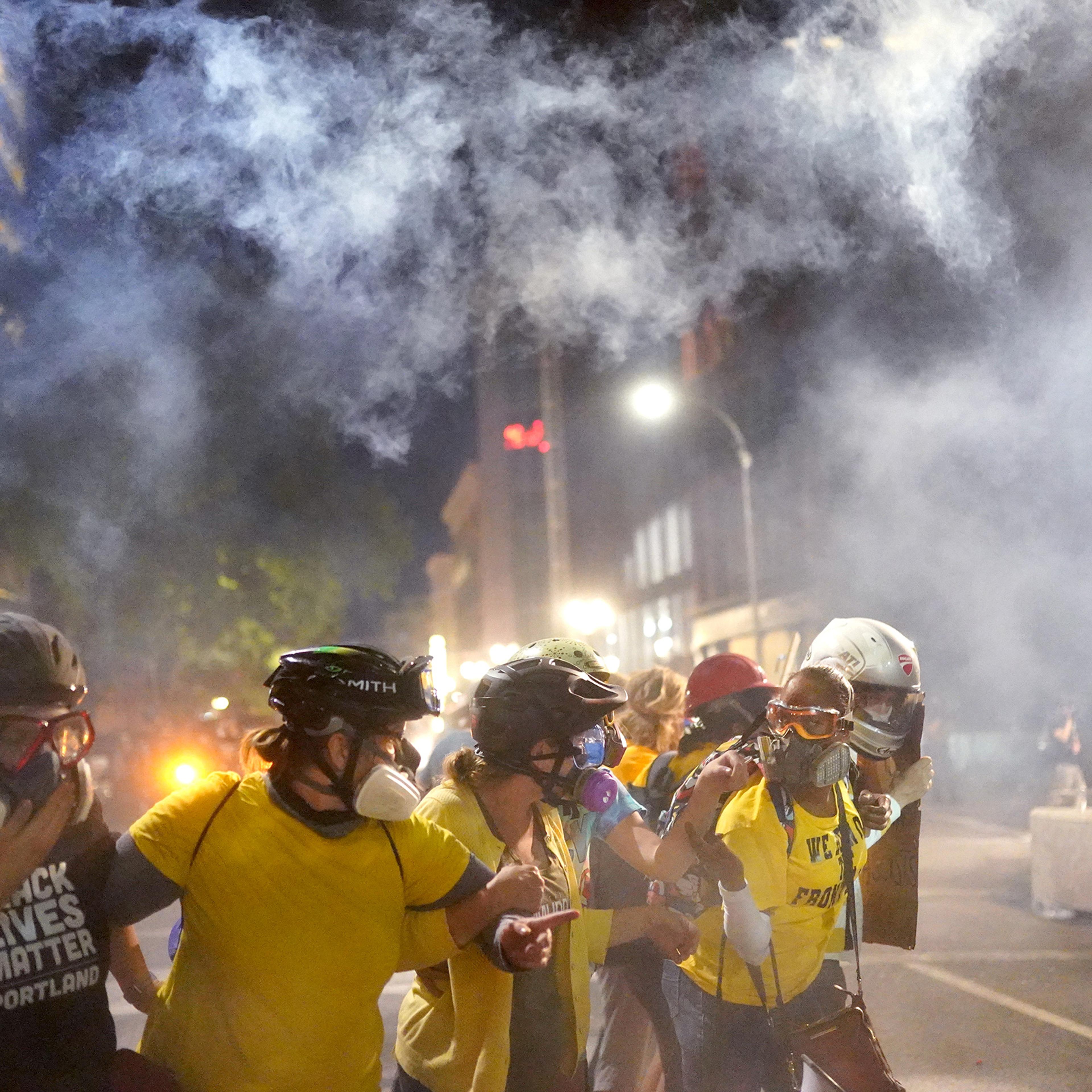 Members of Moms United for Black Lives, on July 29 in Portland, Ore.