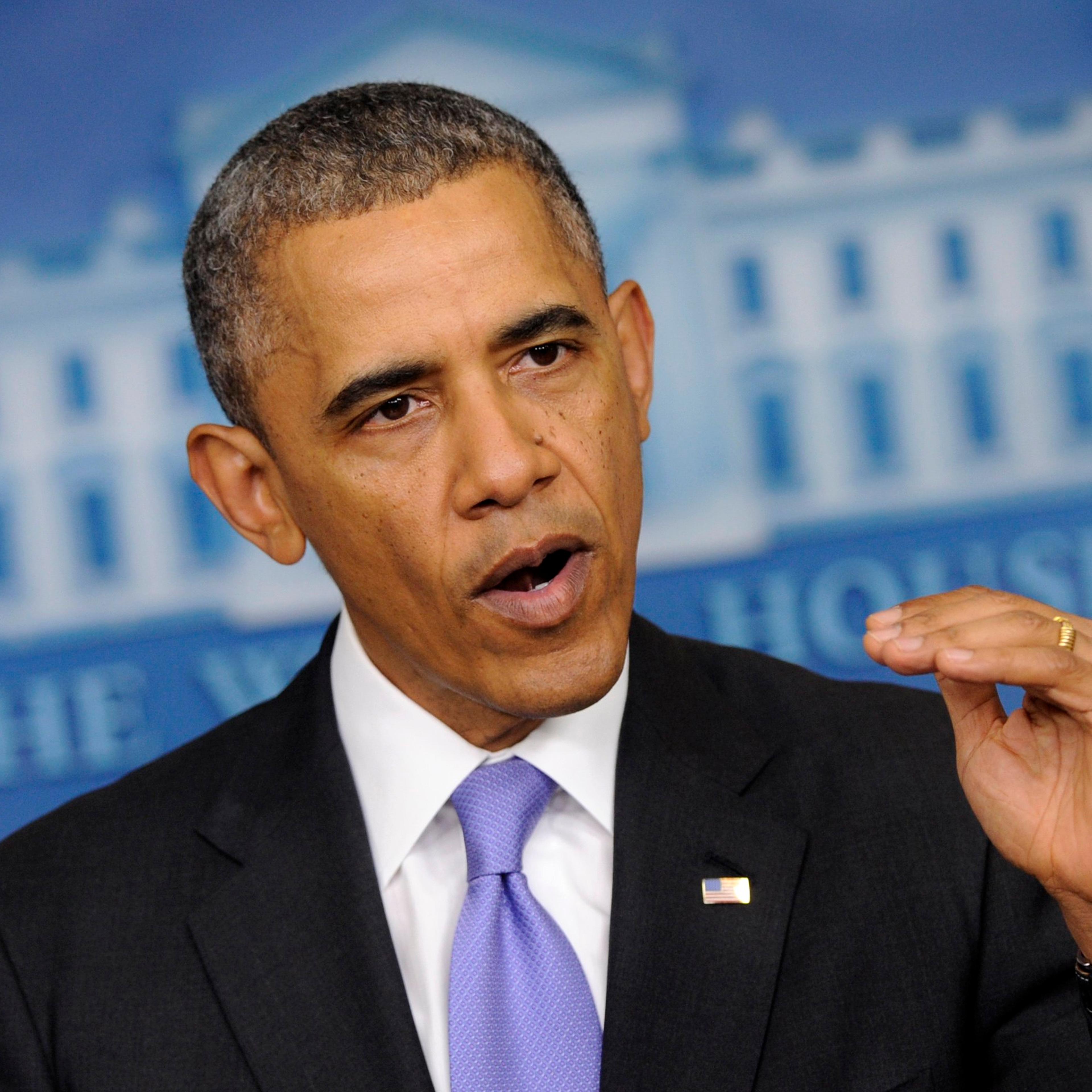 President Barack Obama speaks at the White House following his meeting with Veterans Affairs Secretary Eric Shinseki in Washington on May 21, 2014.