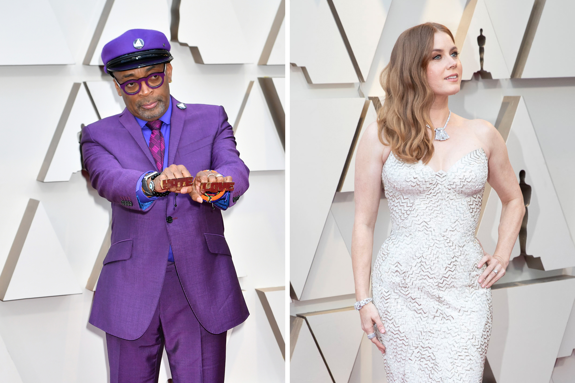 Spike Lee and Amy Adams on the Oscars red carpet