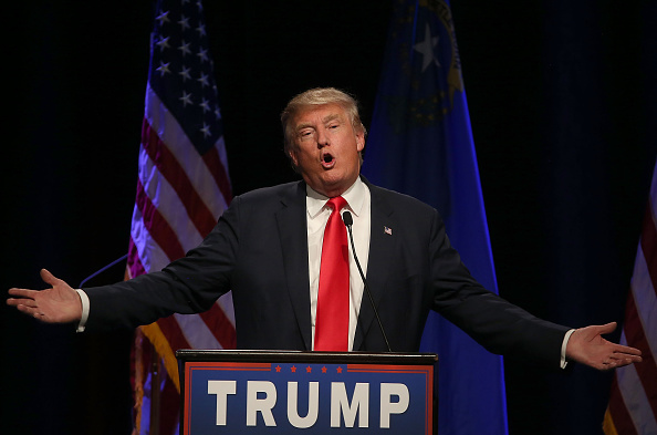 Republican presidential candidate Donald Trump speaks during a campaign rally at the Westgate Las Vegas Resort & Casino on December 14, 2015 in Las Vegas, Nevada.