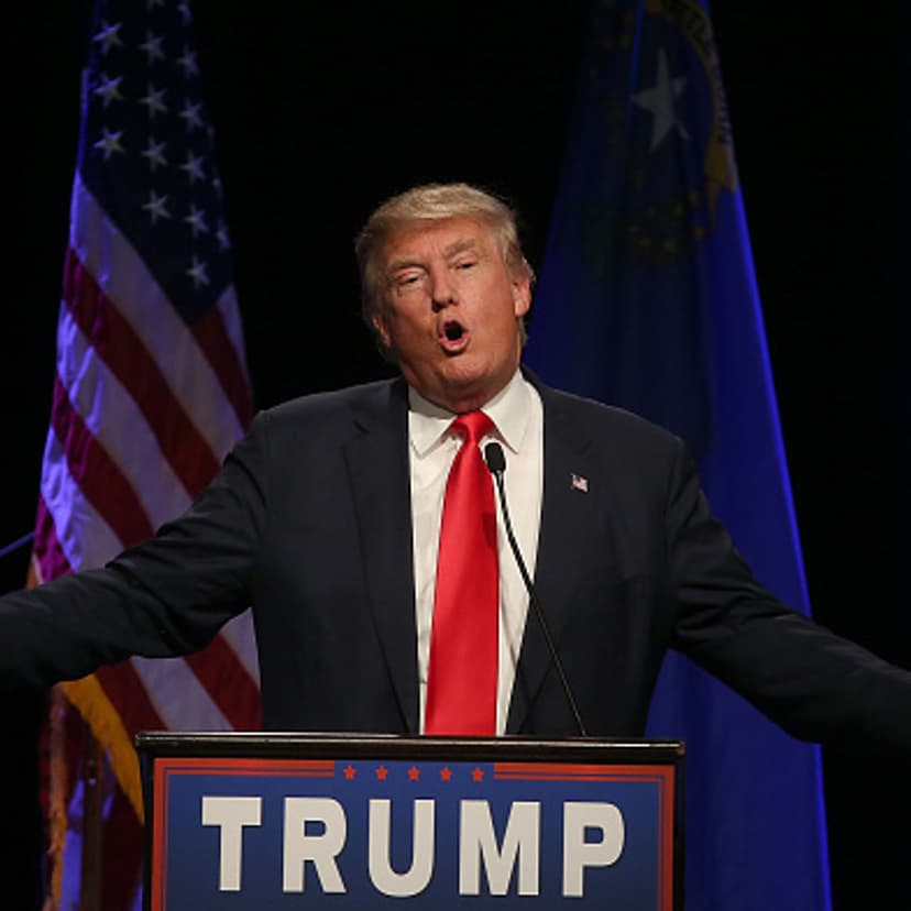 Republican presidential candidate Donald Trump speaks during a campaign rally at the Westgate Las Vegas Resort & Casino on December 14, 2015 in Las Vegas, Nevada.