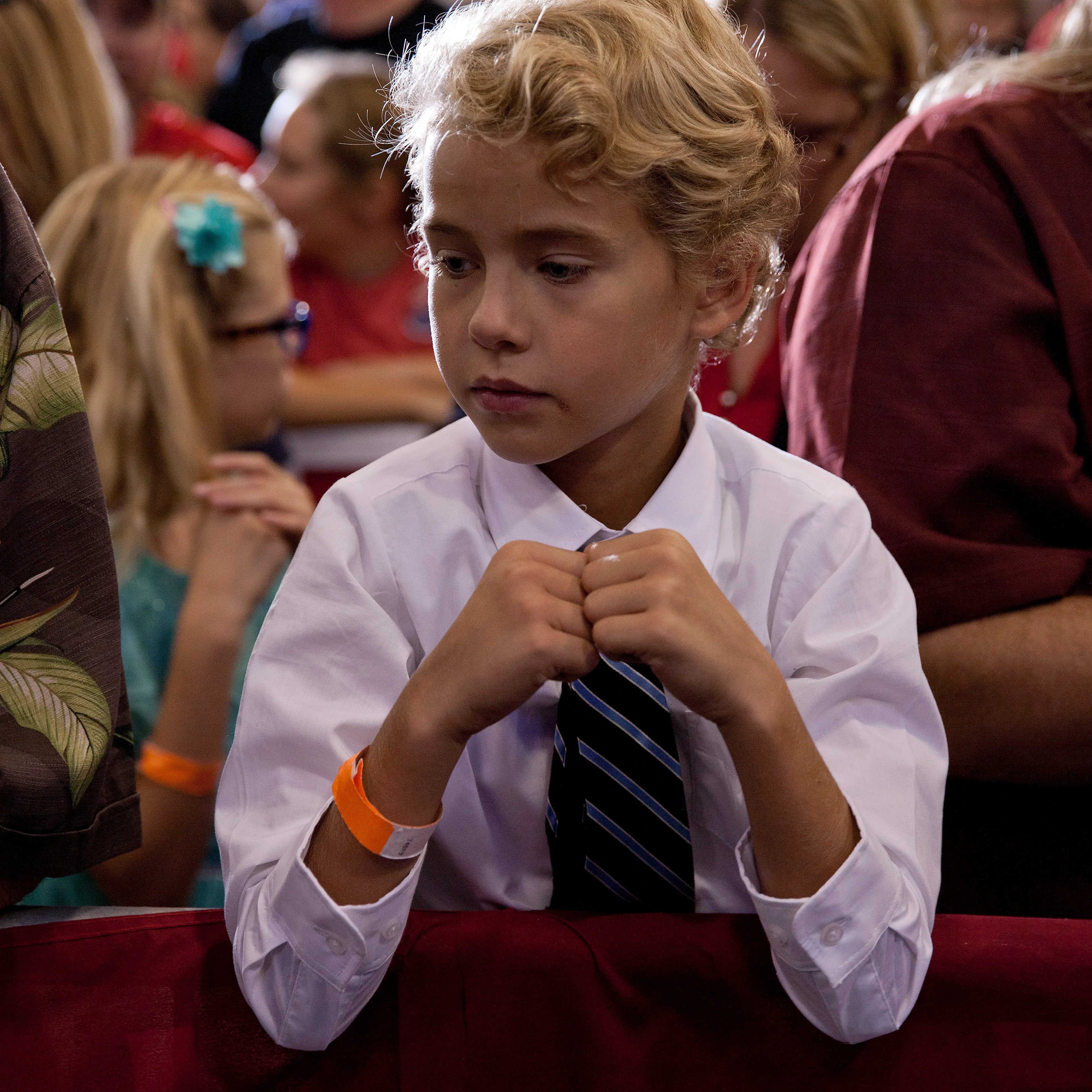 Supporters of Republican presidential candidate Donald Trump attend a rally at the Florida State Fair Grounds in Tampa, Fla. on Nov. 5, 2016.