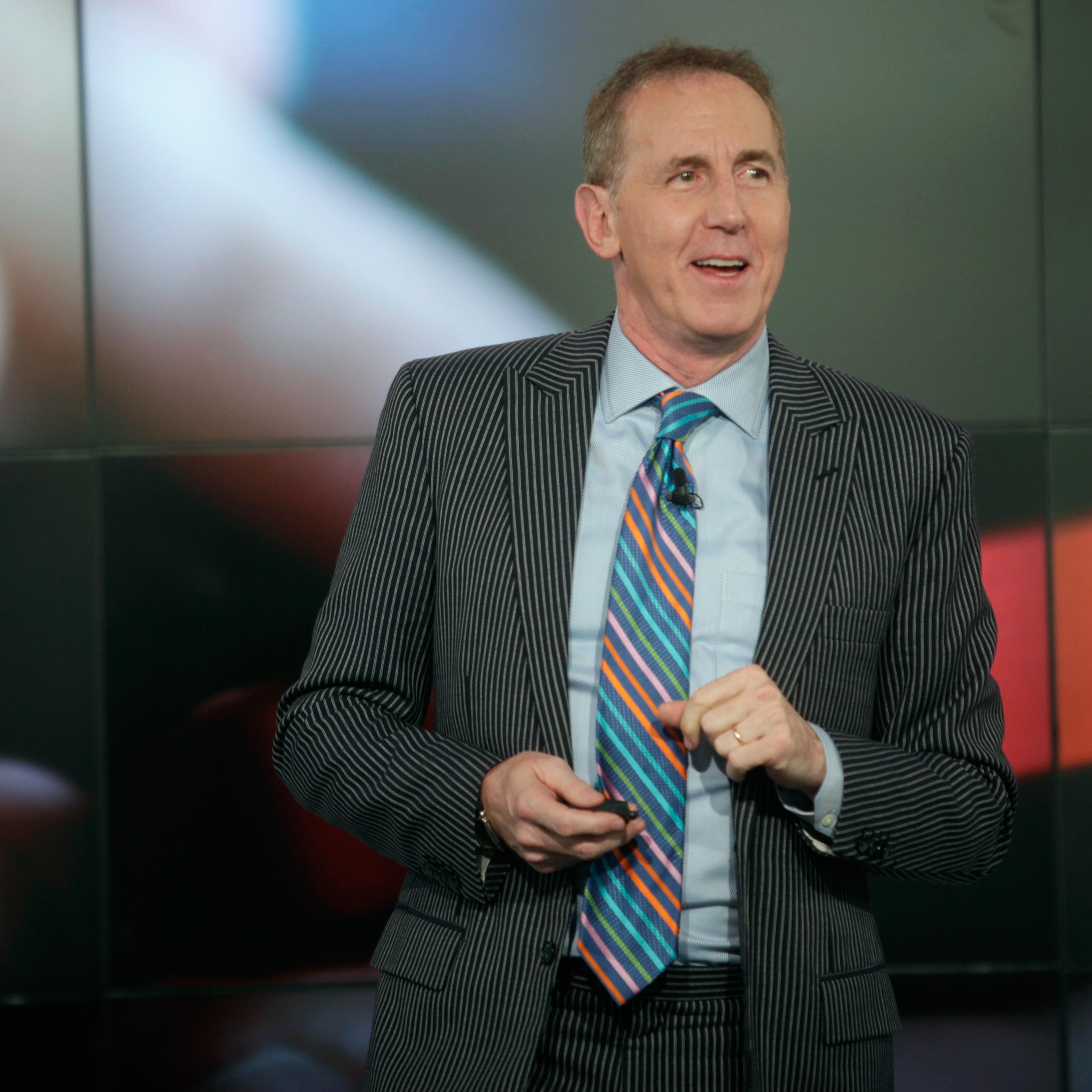 Tony Schwartz speaks onstage during The New York Times DealBook Conference at One World Trade Center on Dec. 11, 2014 in New York City.