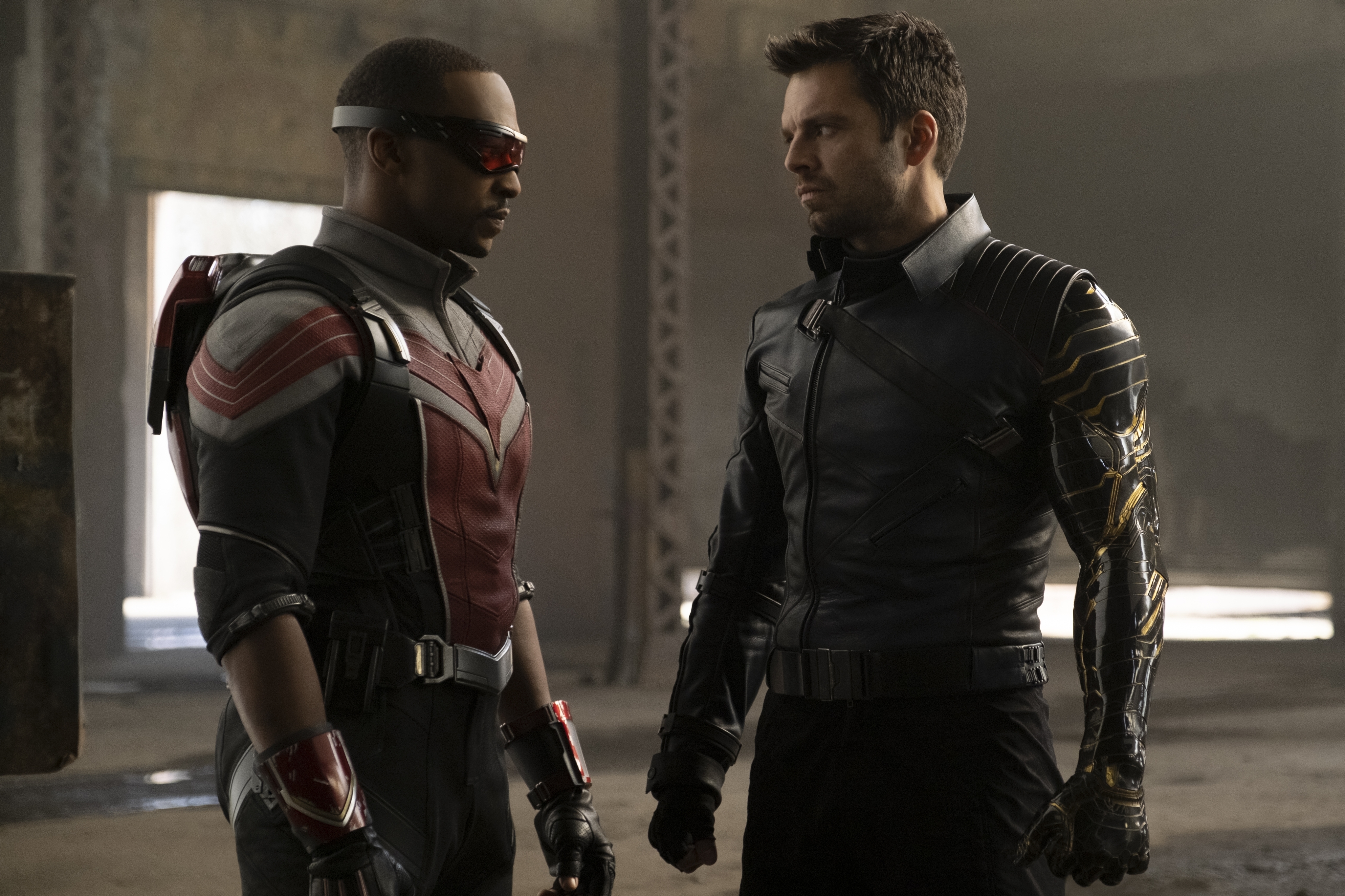 Anthony Mackie and Sebastian Stan in <i>Falcon and the Winter Soldier</i>