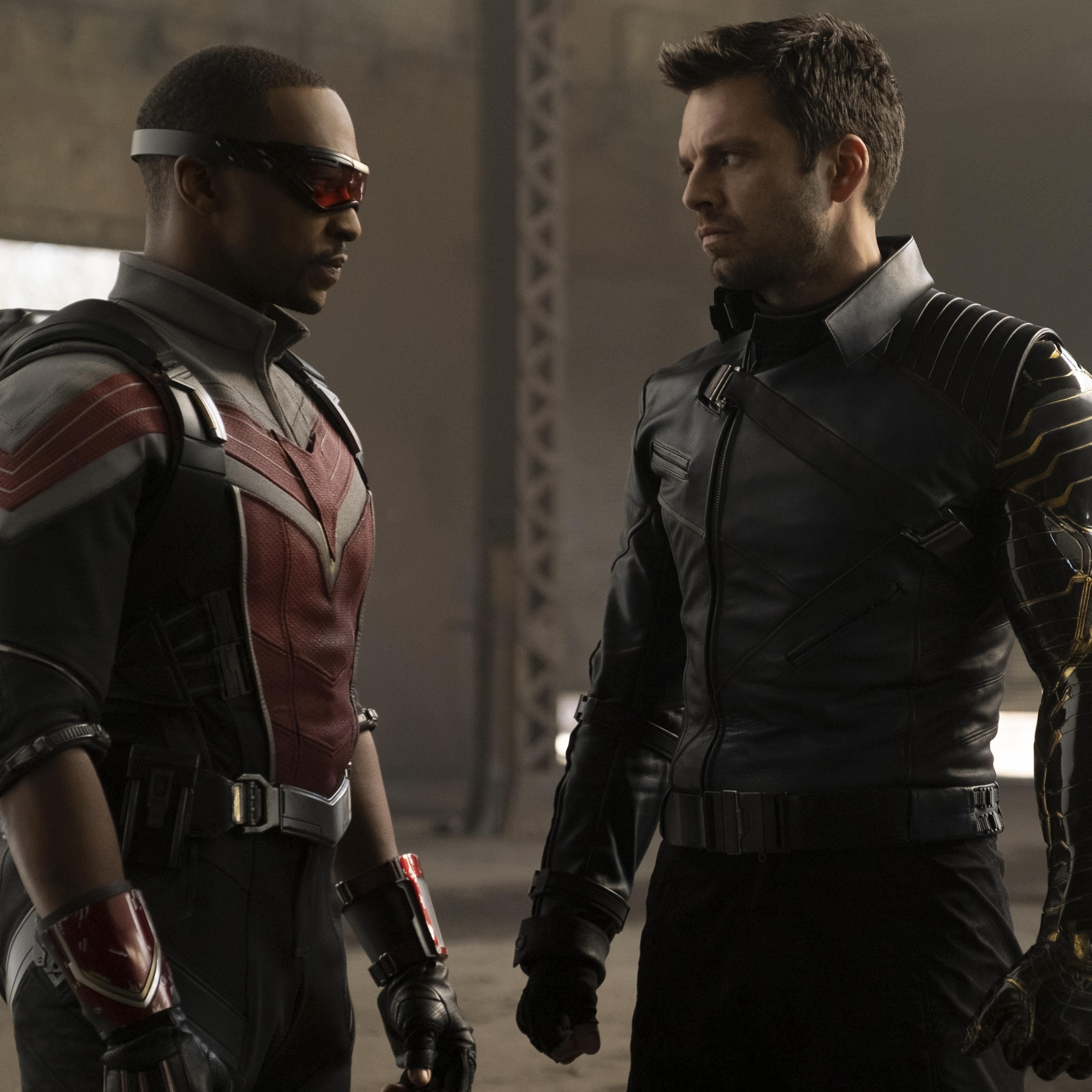 Anthony Mackie and Sebastian Stan in <i>Falcon and the Winter Soldier</i>