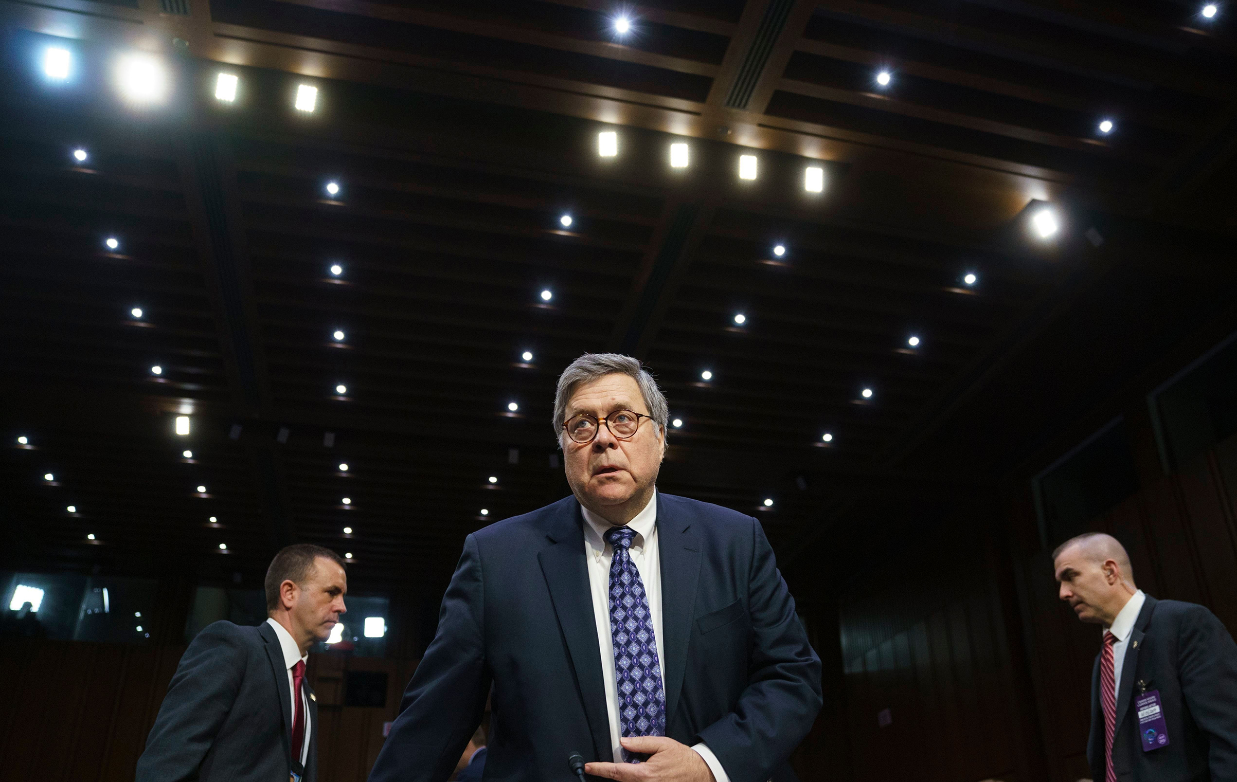 Attorney General nominee William Barr faces the Senate Judiciary Committee on Jan. 15