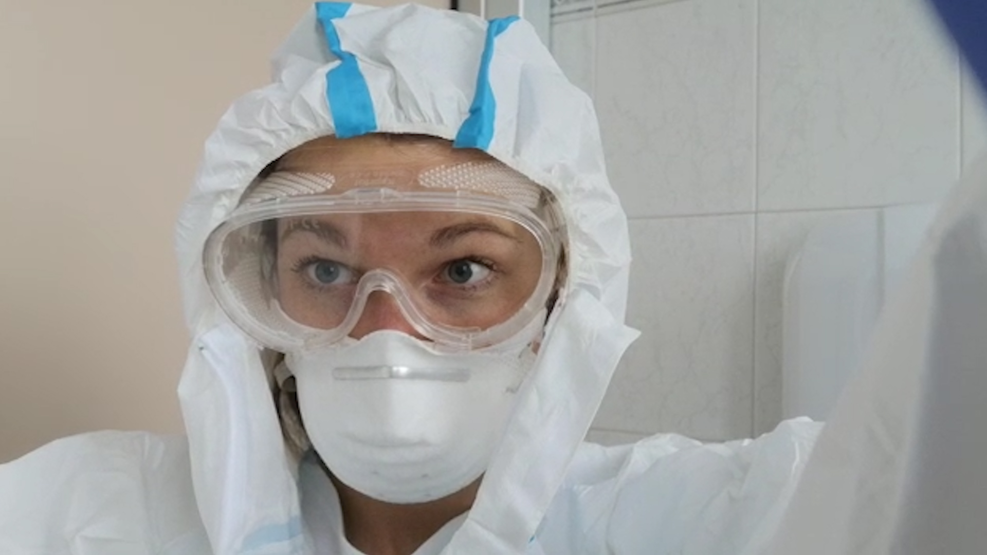 Francesca Tamburelli, 25, at a hospital in Cremona, Italy