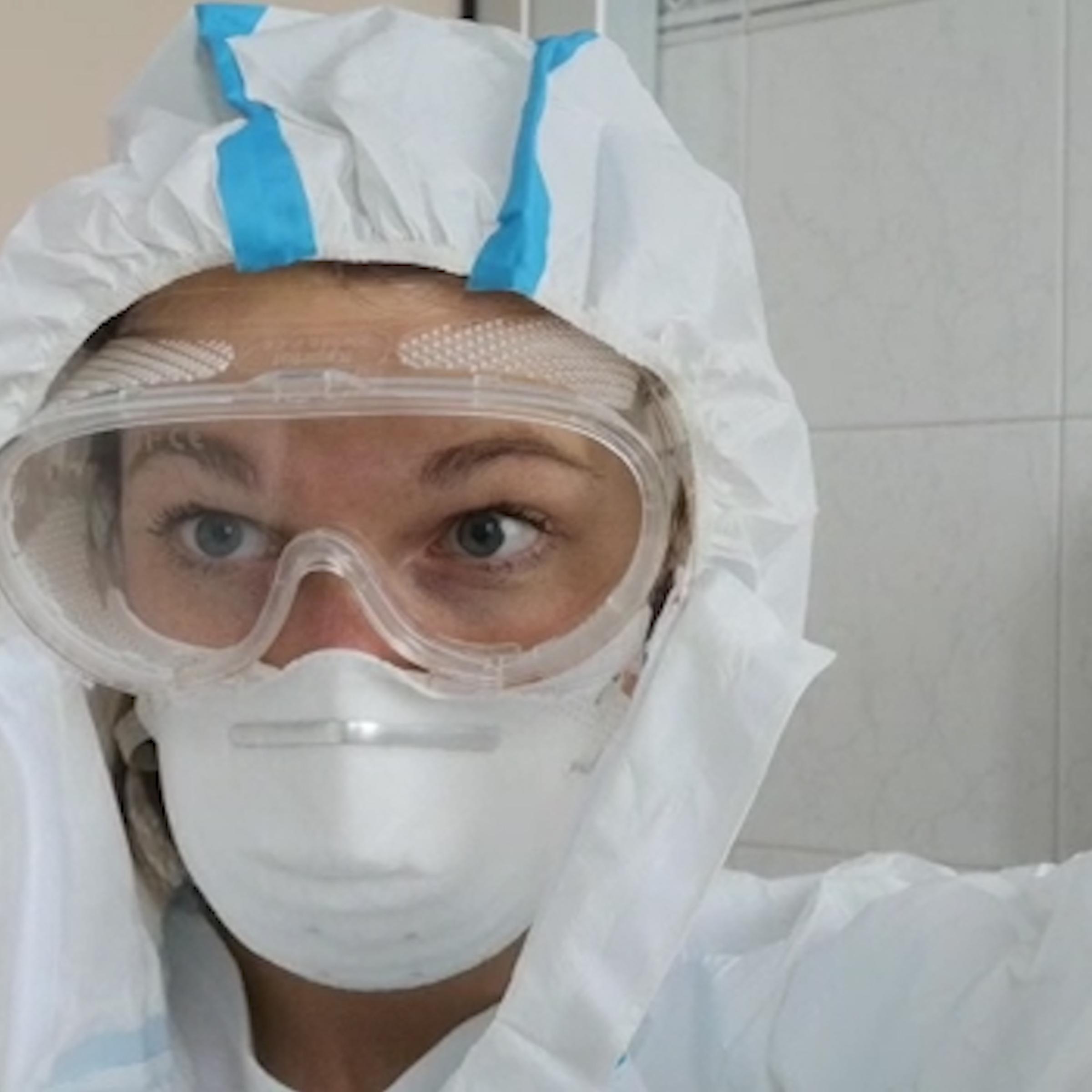 Francesca Tamburelli, 25, at a hospital in Cremona, Italy