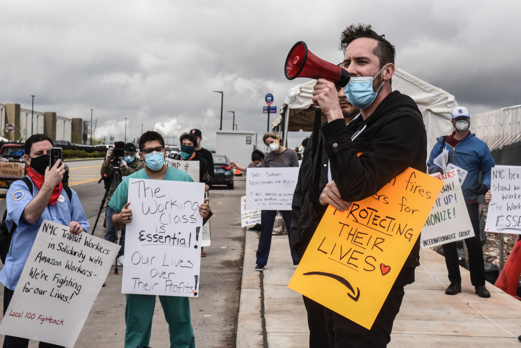 Amazon Workers Strike Outside Staten Island Warehouse On May Day