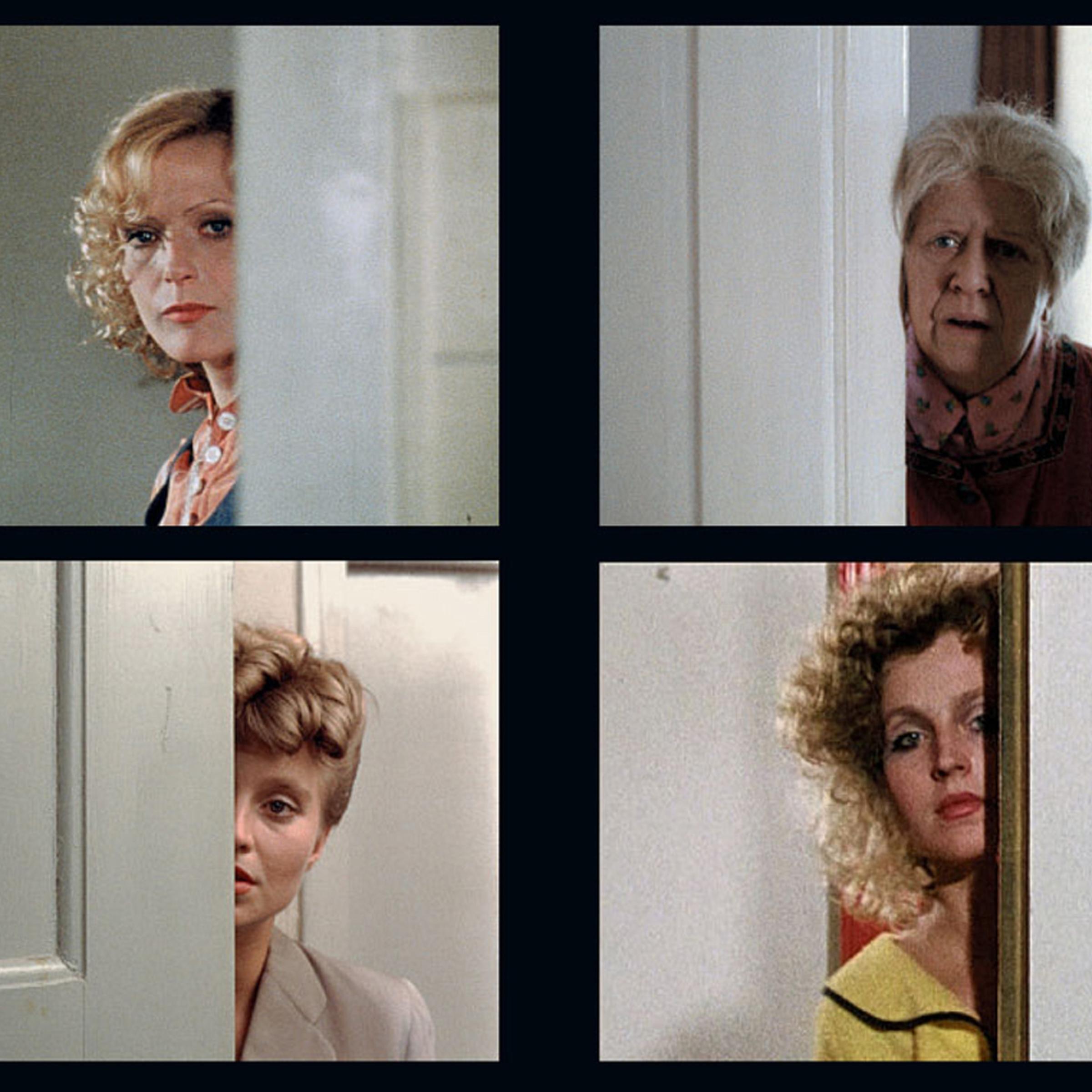 Film stills, clockwise from top left: Fear of Fear (1975), Satan's Brew (1975/76), Rio das Mortes (1970), The Merchant of Four Seasons (1971)