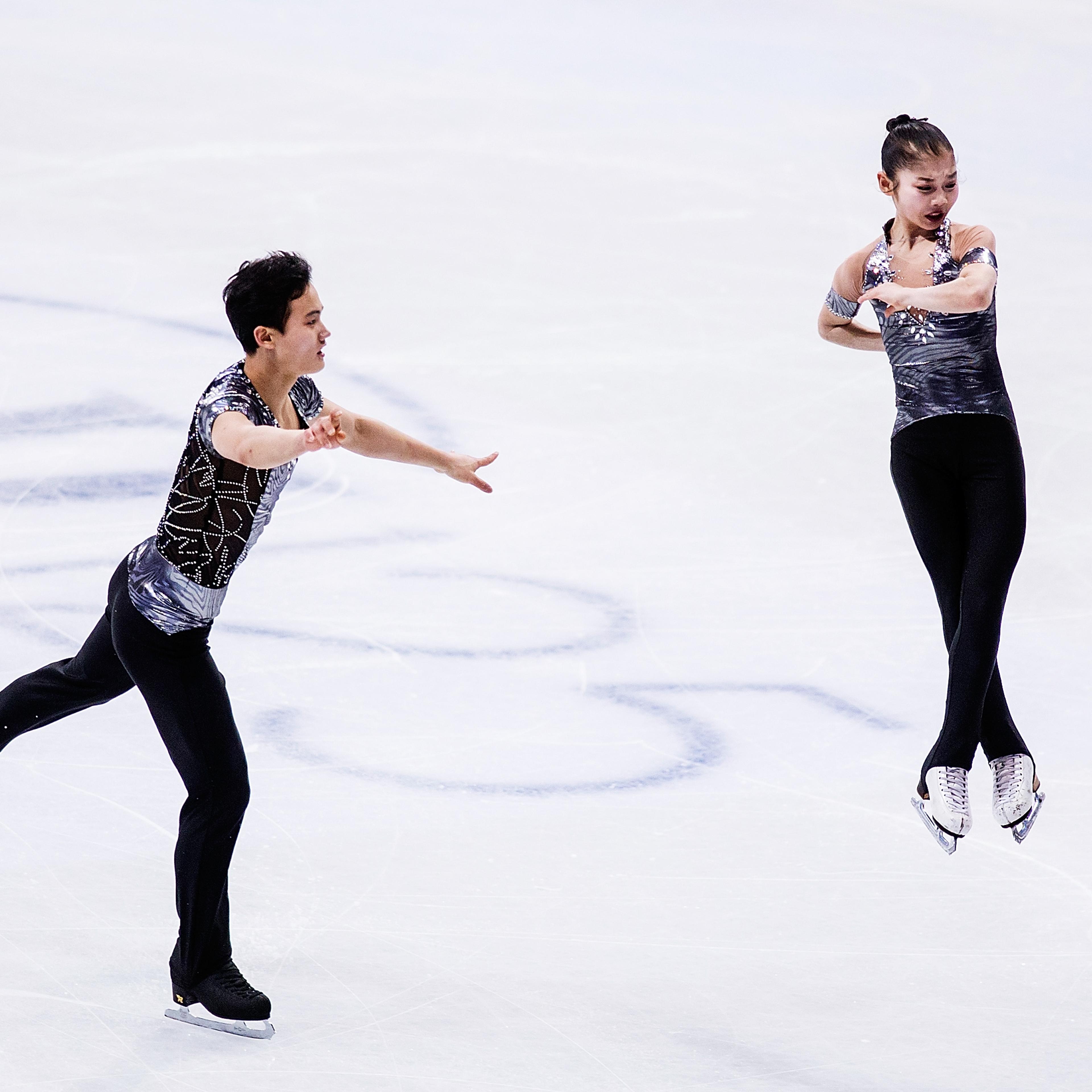 North Korean figure skaters Tae Ok Ryom and Ju Sik Kim