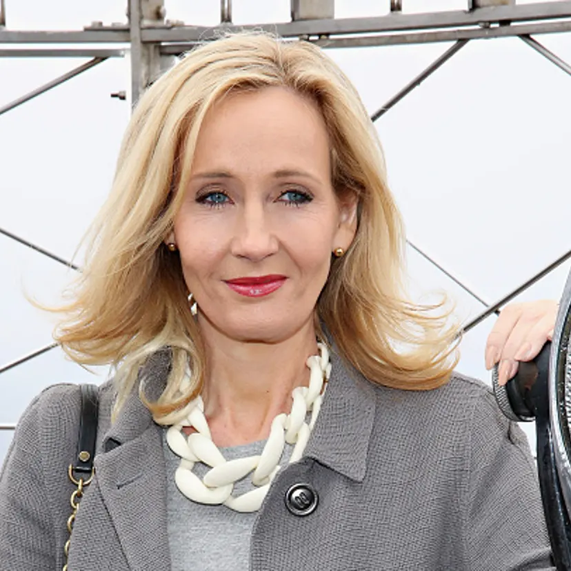 Founder and President of Lumos and Patron of Lumos USA/ Author J.K. Rowling ceremoniously lights the Empire State Building in Lumos colors of purple, blue and white to mark the US launch of her non-profit organization at The Empire State Building on Apri