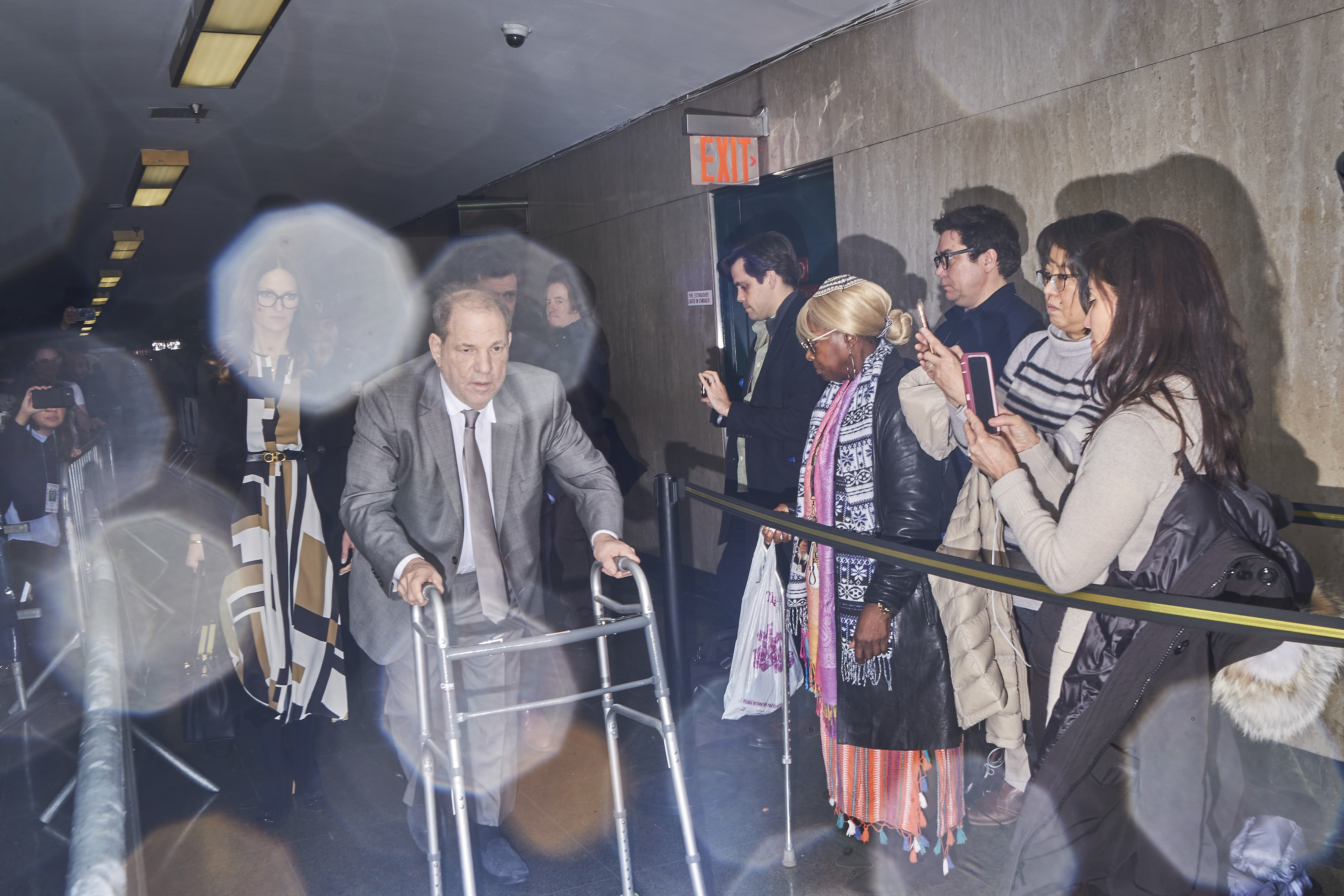 Harvey Weinstein at the State Supreme Court for his criminal rape trial in Manhattan, NYC, on January 7, 2019. This was the second day of jury selection.
