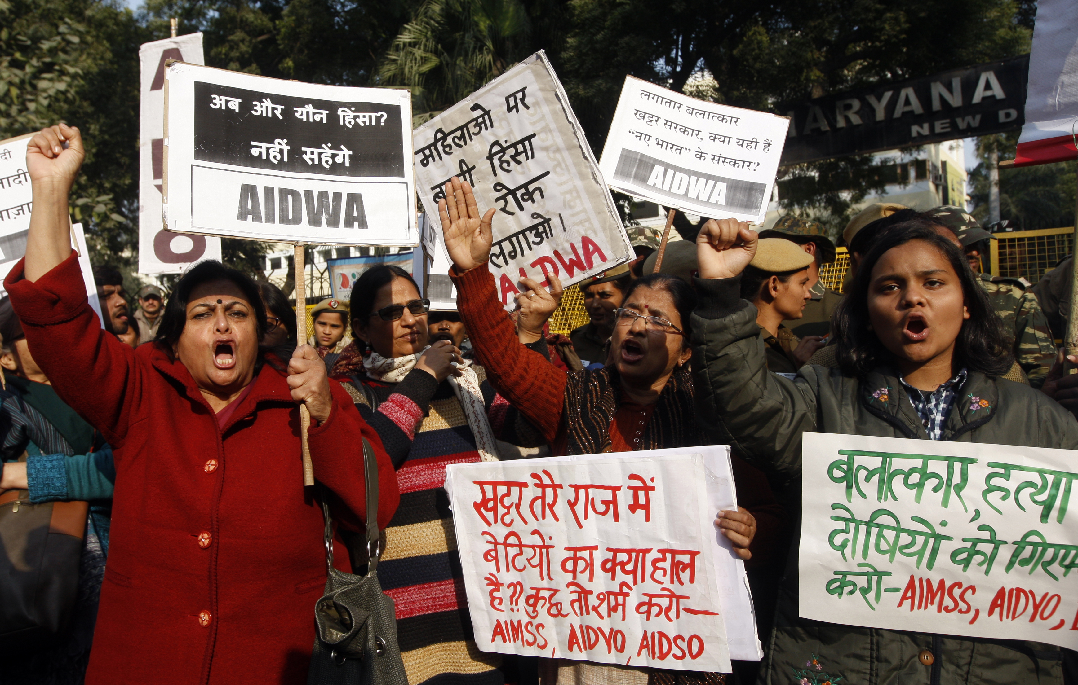 Activists protest crimes against women