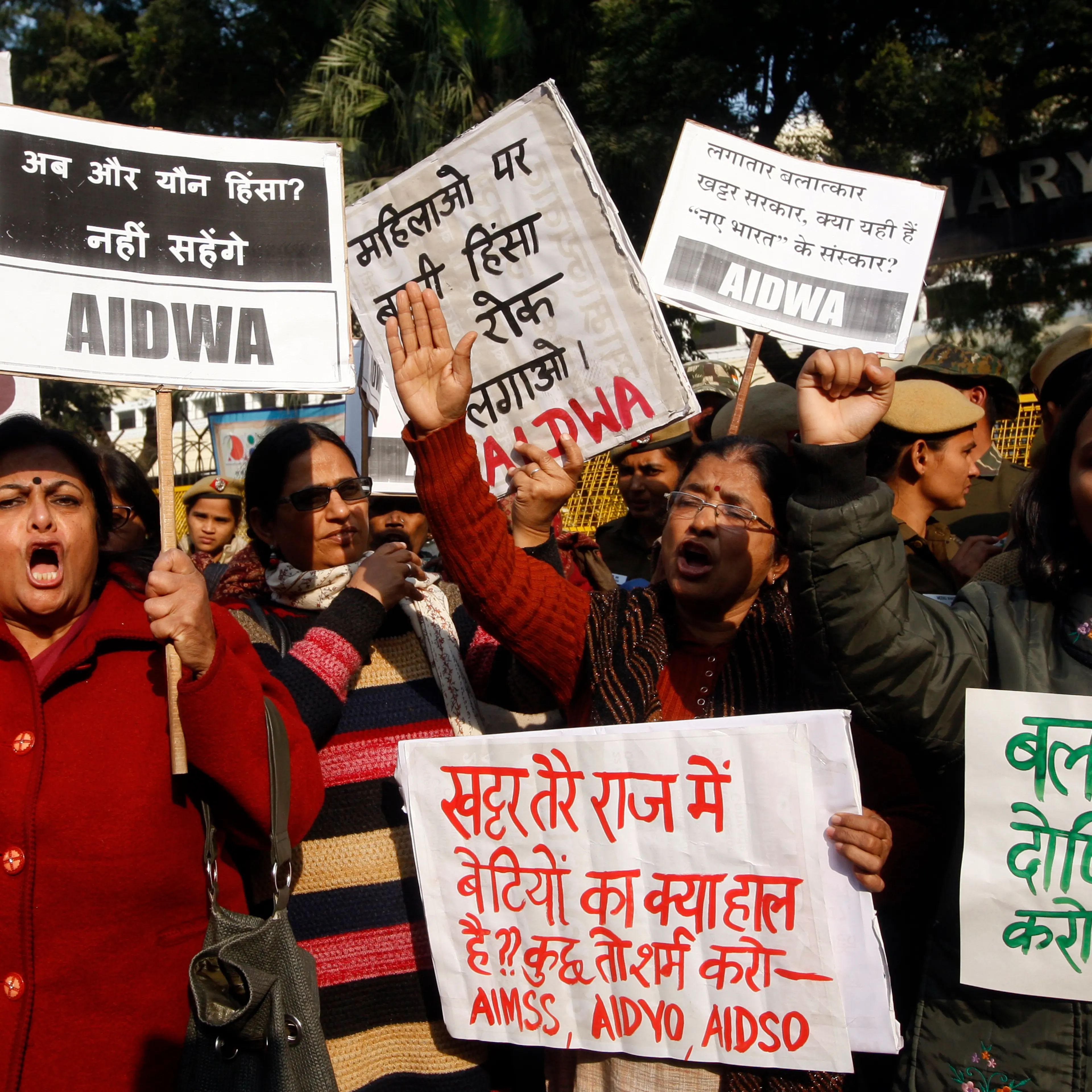 Activists protest crimes against women