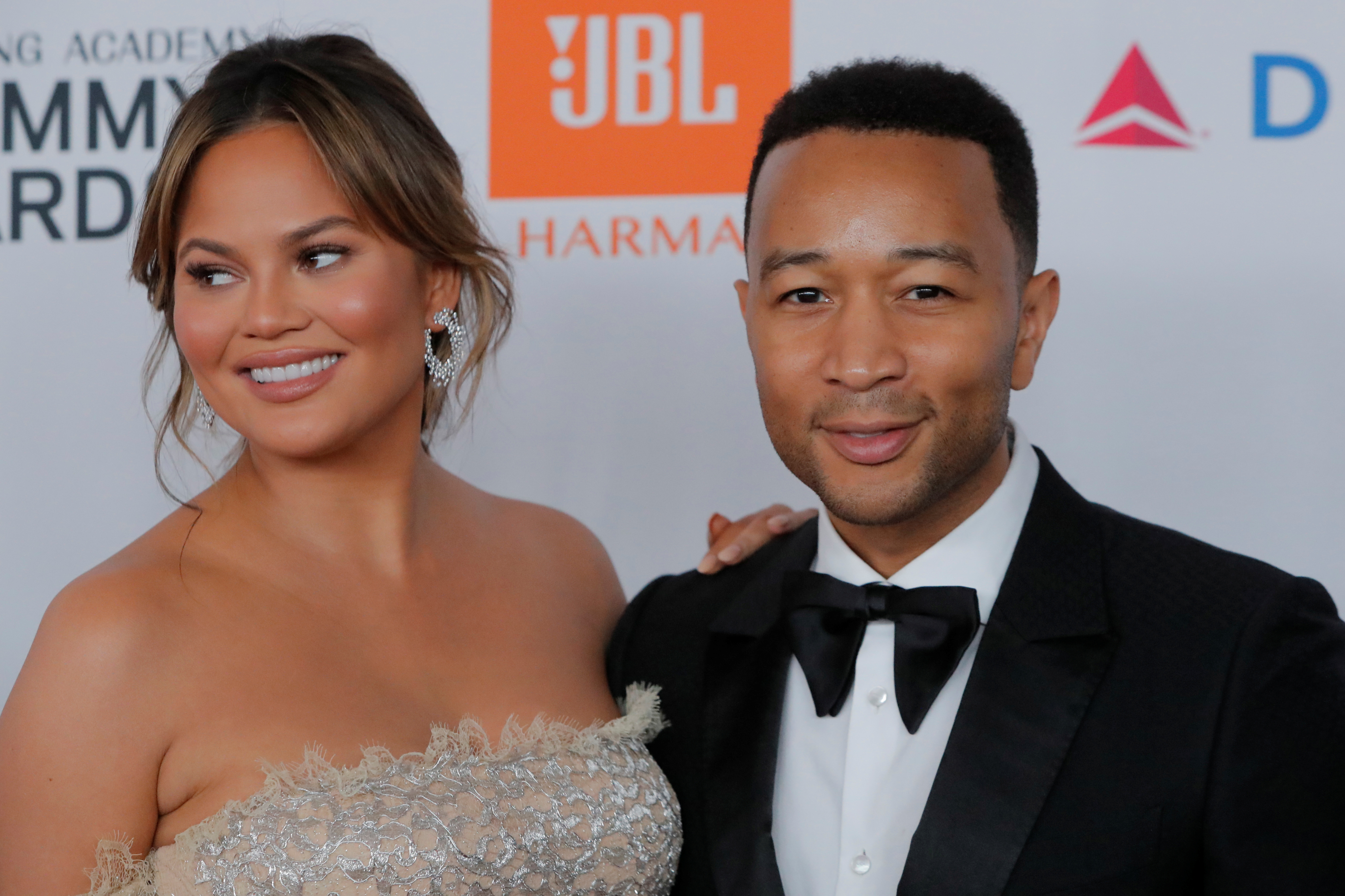 Musician John Legend and Chrissy Teigen attends the 2018 Pre-GRAMMY Gala & GRAMMY Salute to Industry Icons presented by Clive Davis and The Recording Academy honoring Shawn "JAY-Z" Carter in Manhattan, New York