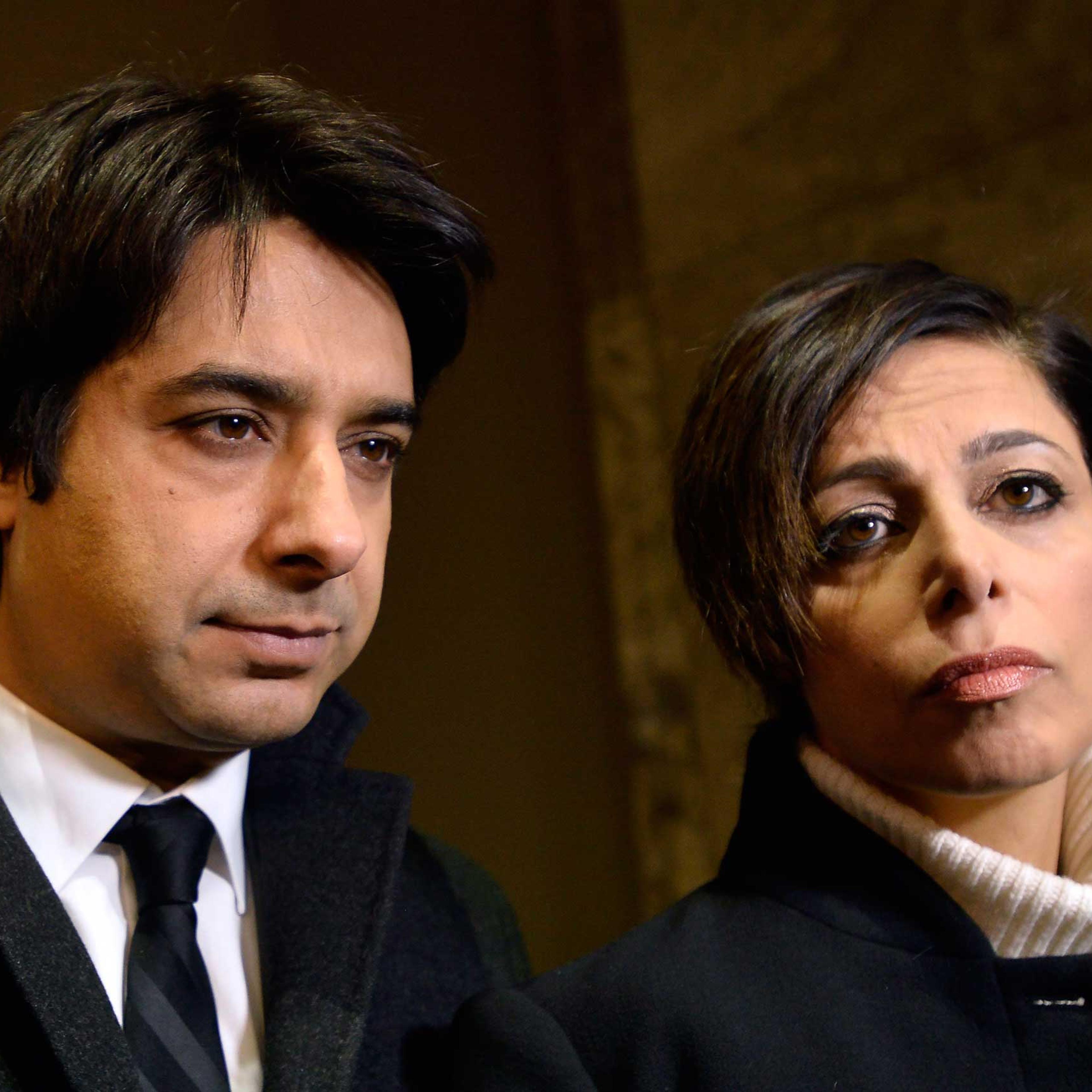 Former CBC radio host Jian Ghomeshi, left, and his lawyer, Marie Henein, arrive at court in Toronto on Jan. 8, 2015.