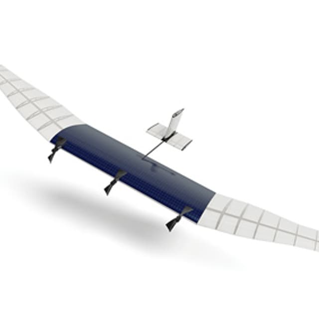 An illustration of a drone to be designed by Facebook and Internet.org