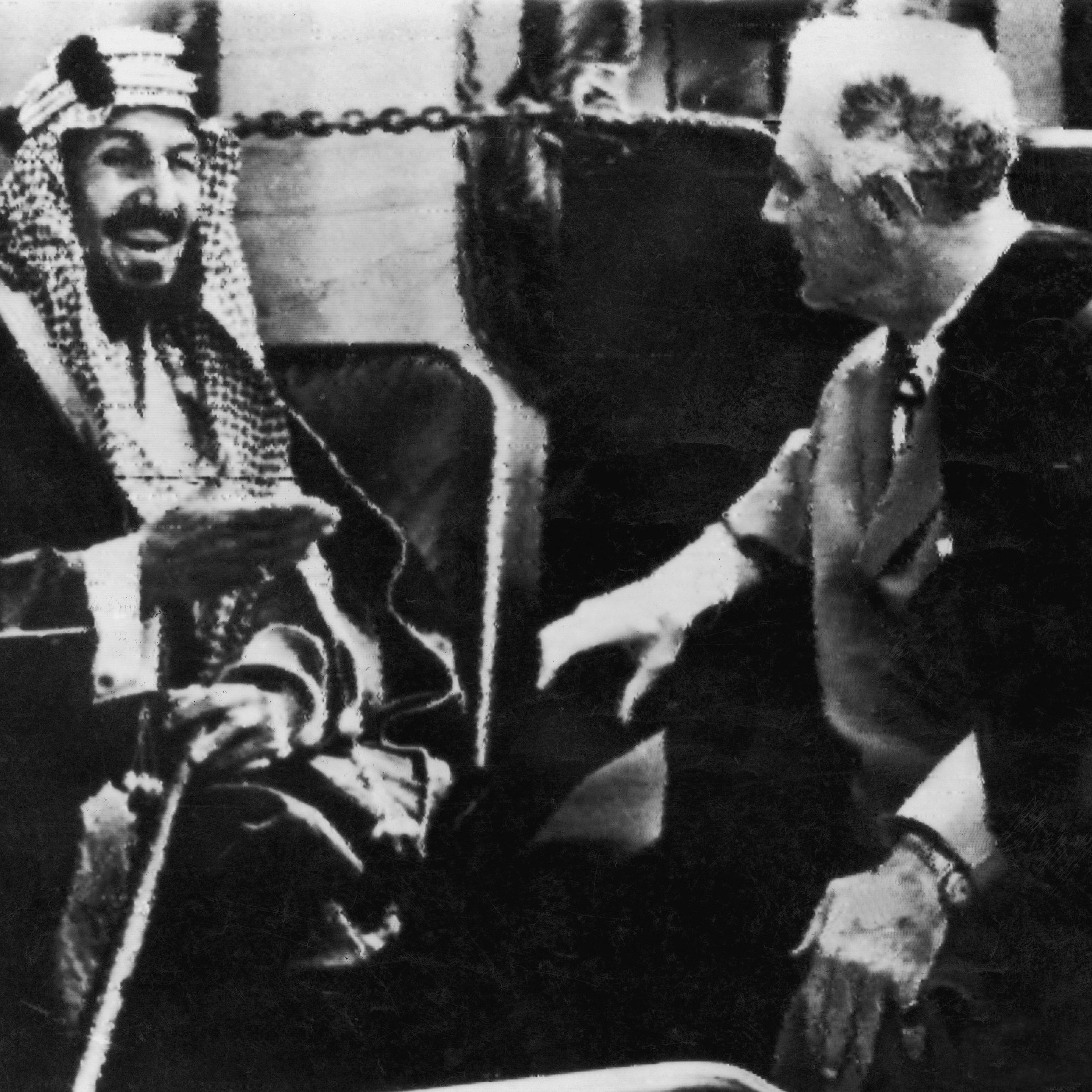 Meeting Between Roosevelt And Ibn Seoud In 1945
