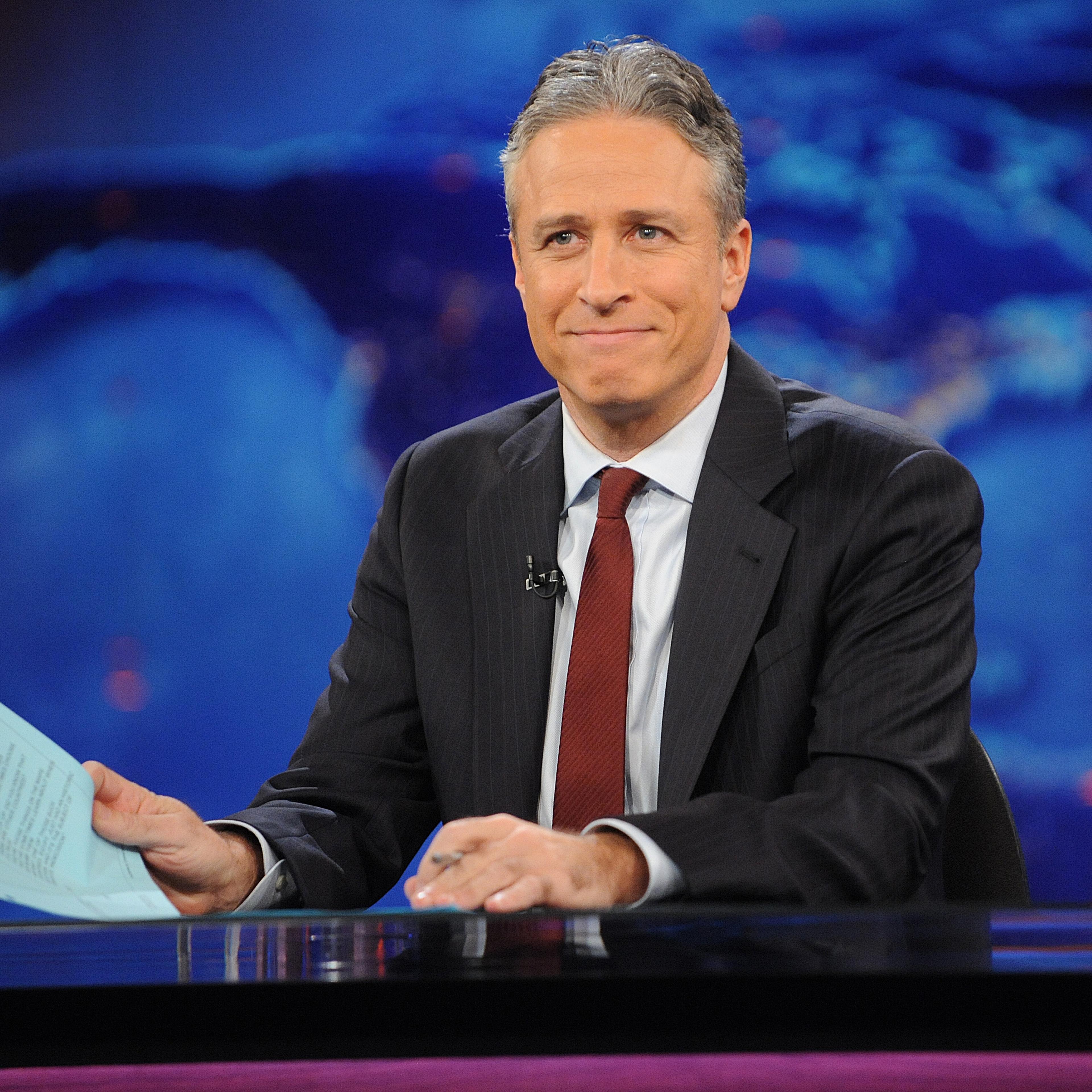 Jon Stewart during a taping of "The Daily Show with Jon Stewart" in New York on Nov. 30, 2011.
