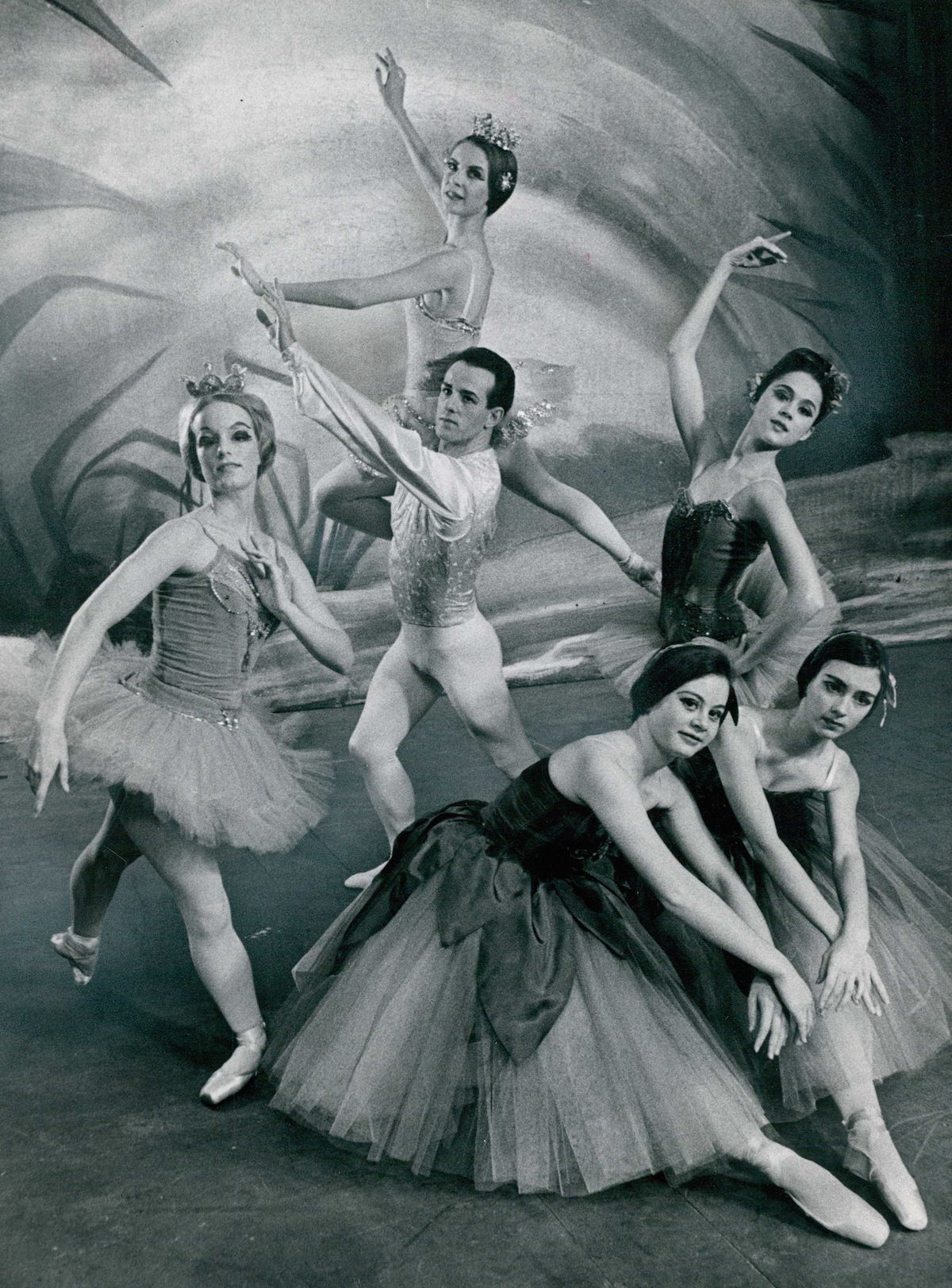 DEC 5 1966, DEC 11 1966; The Sugarplum Fairy, played by Shari Lockwood, is held aloft by her cavalie