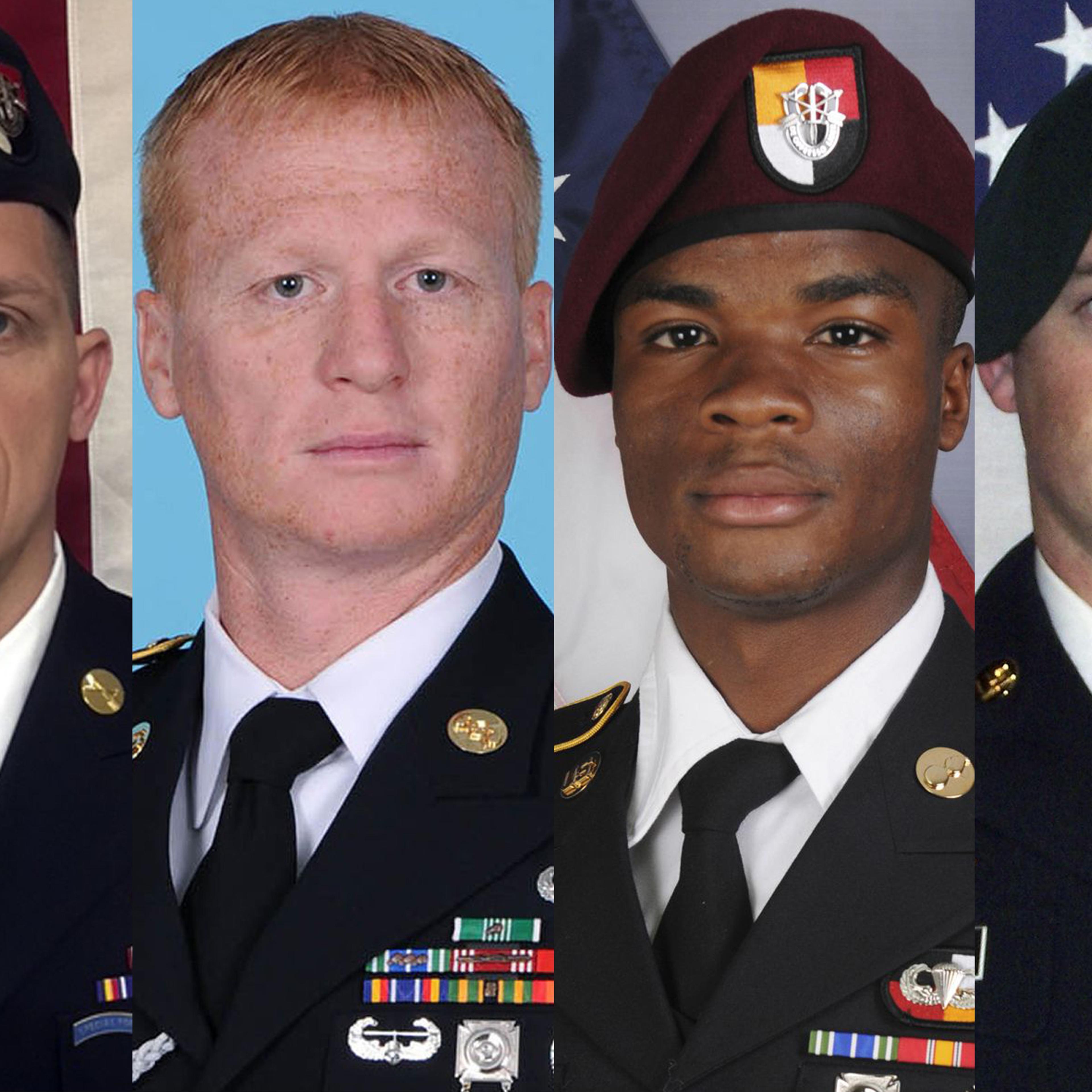 provided by the U.S Army these are photos of the four fallen soldiers in Niger