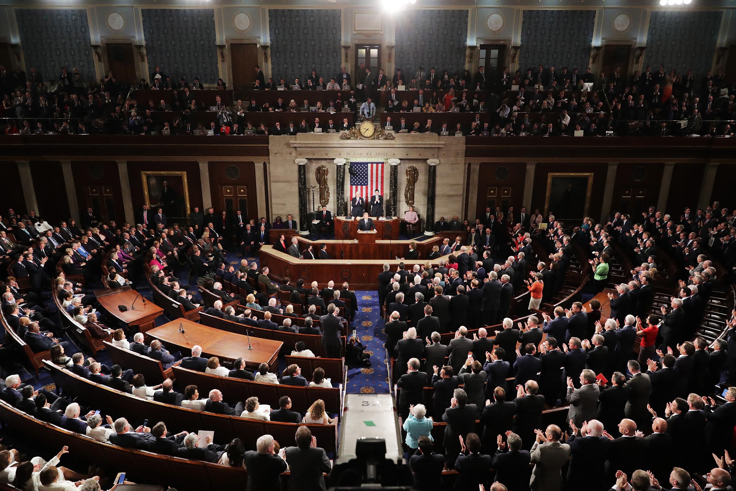 Donald Trump Delivers Address To Joint Session Of Congress