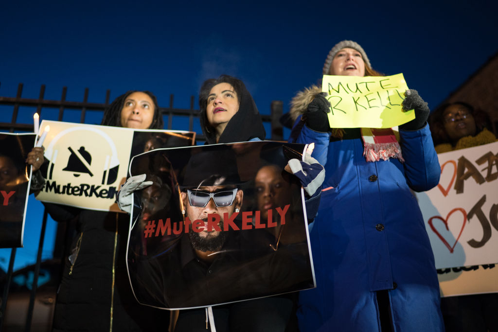 Demonstrators Gather In Chicago In Support Of R. Kelly's Victims
