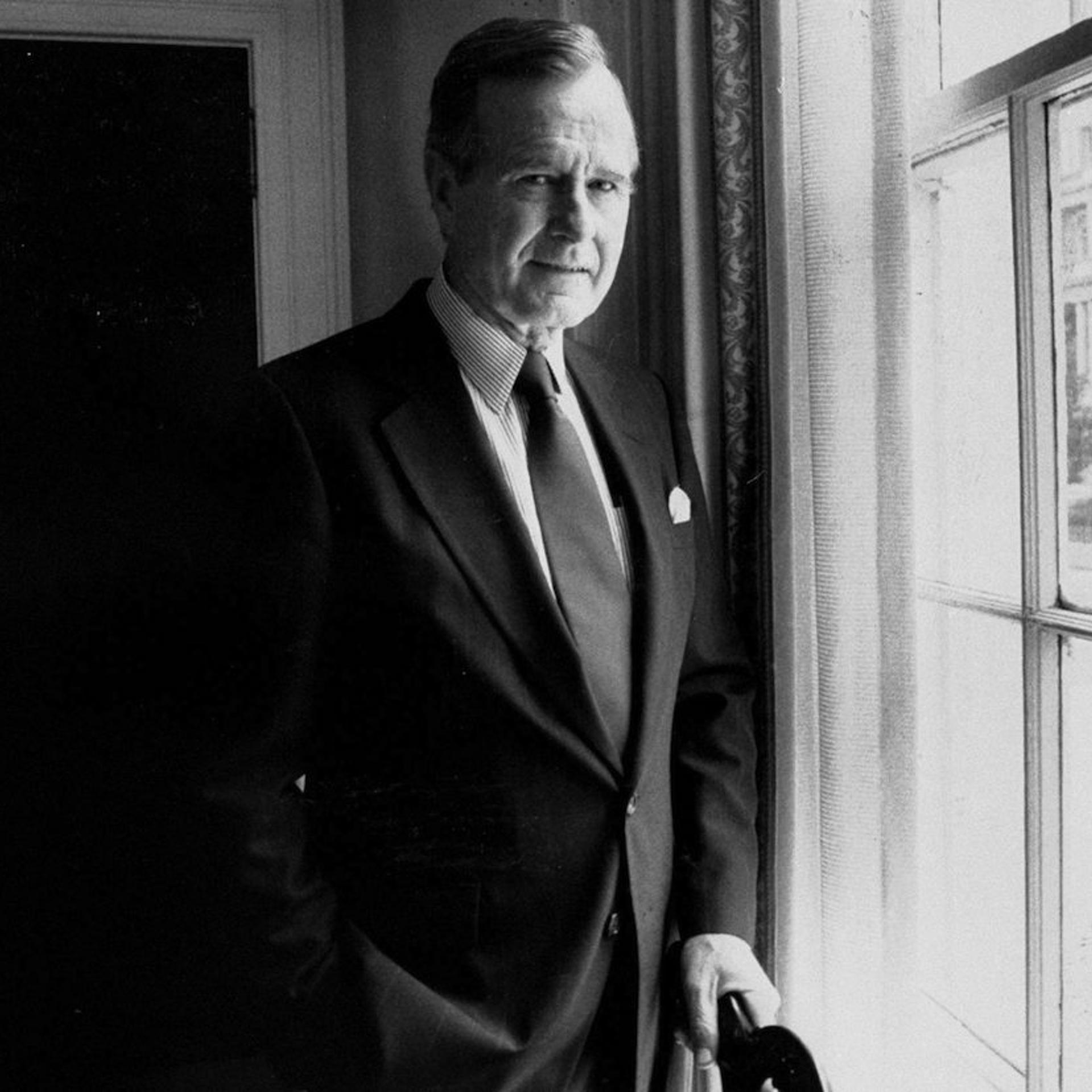 Vice President George Bush in his White House office.