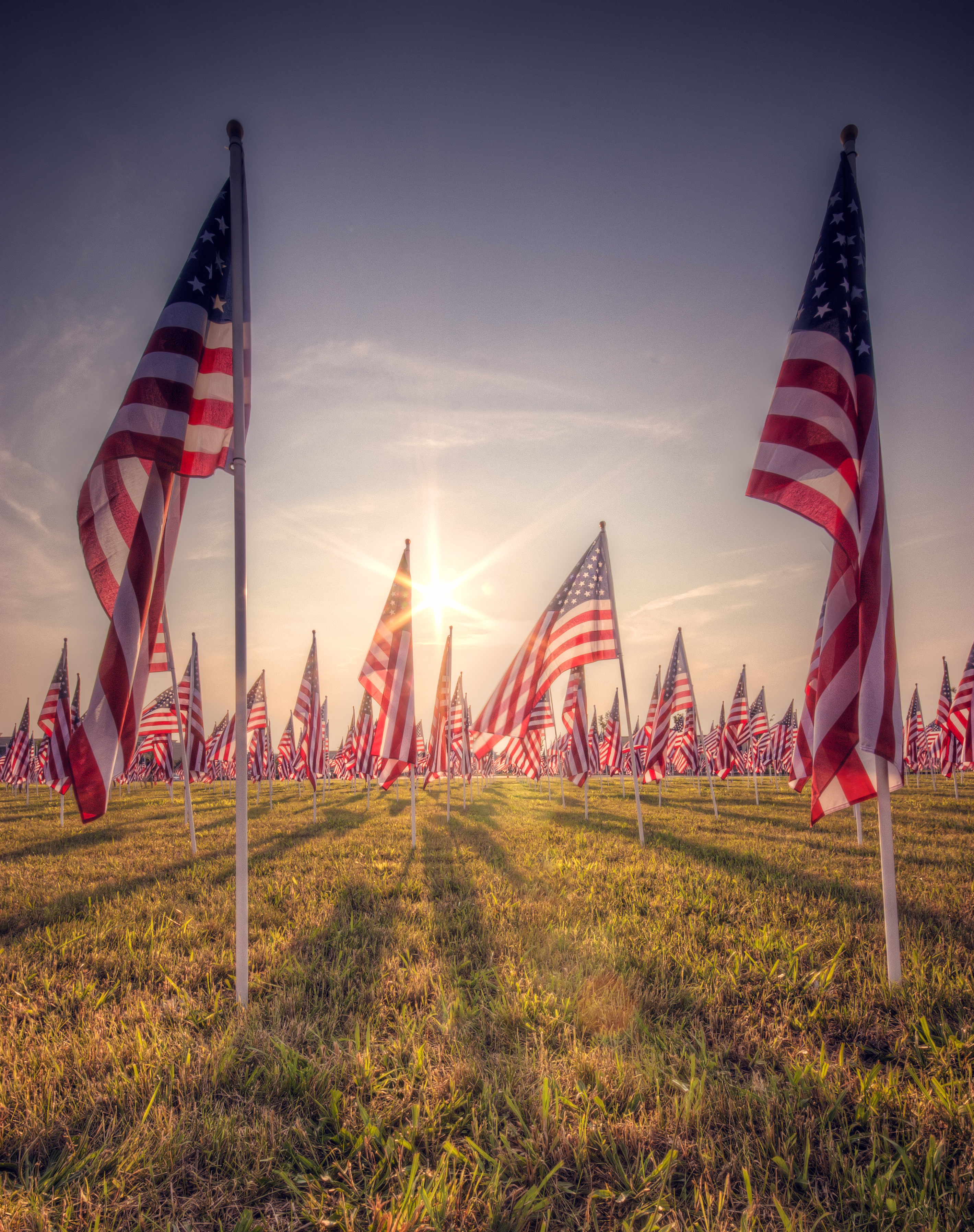 American flags