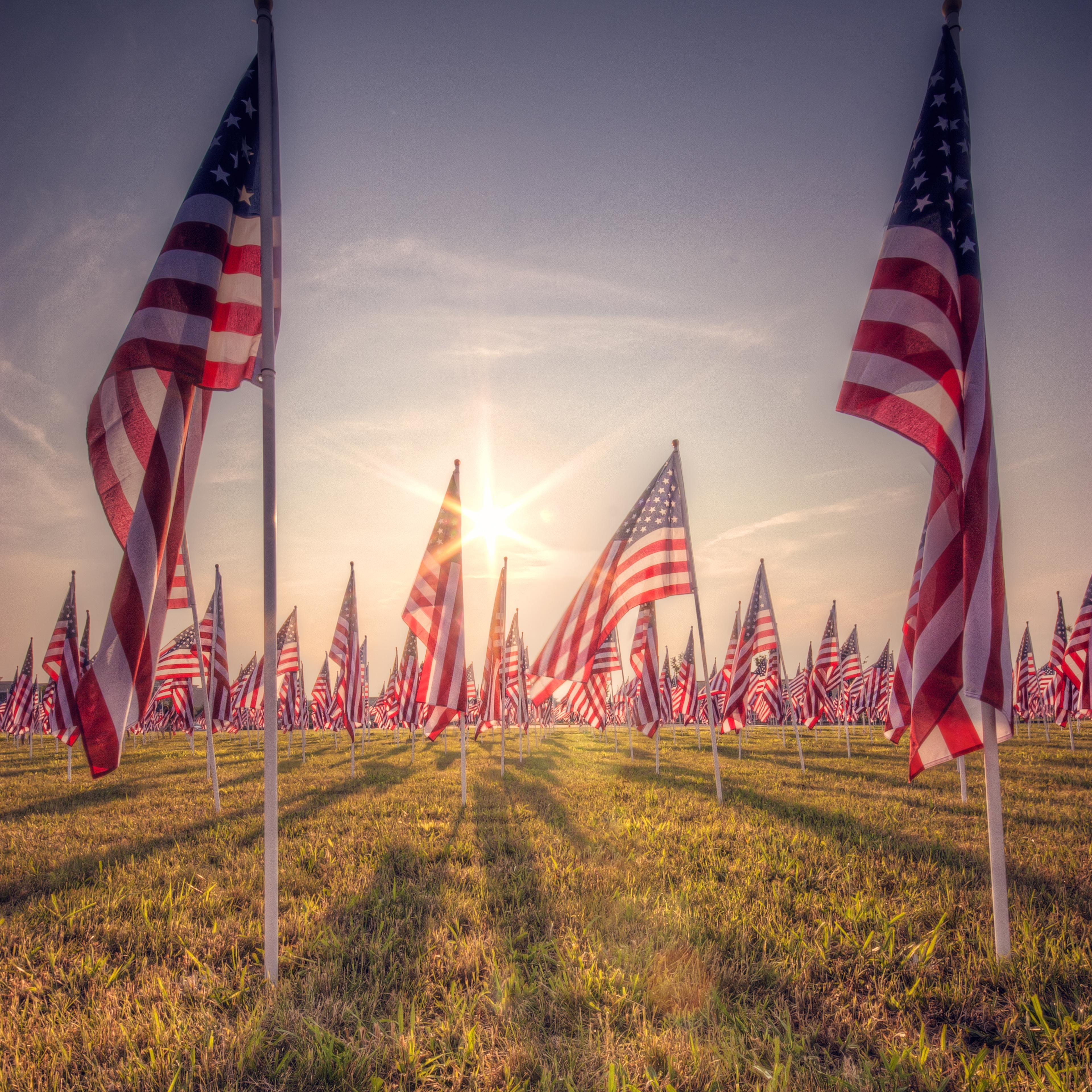 American flags