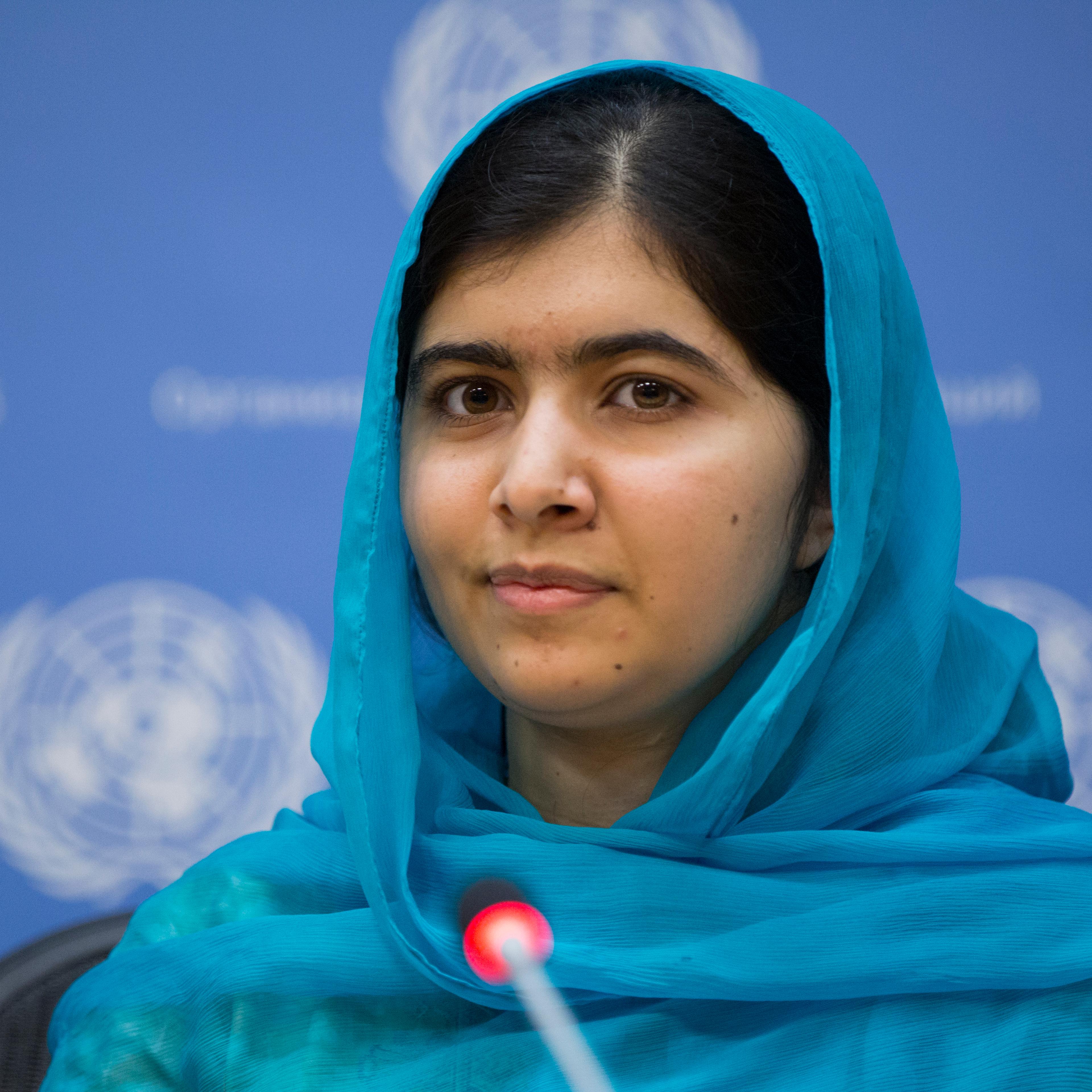 Malala Yousafzai, during a Press Conference on Girls Education at the United Nations Headquarters in New York City.