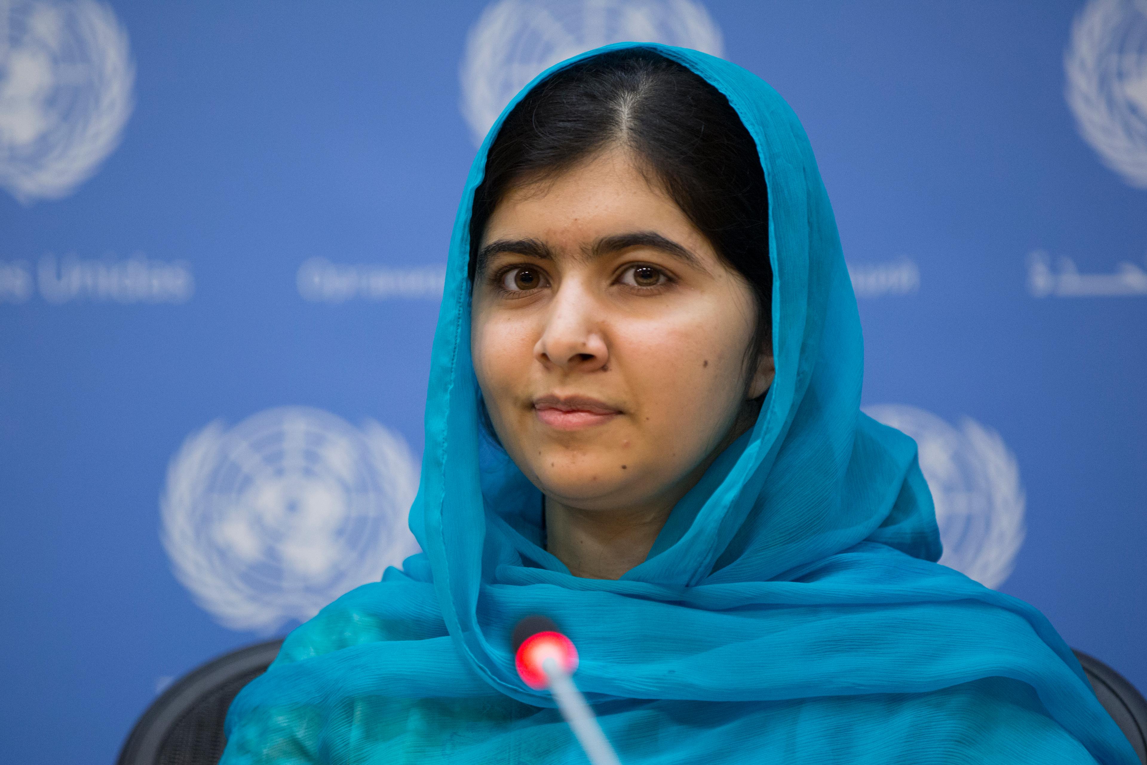 Malala Yousafzai, during a Press Conference on Girls Education at the United Nations Headquarters in New York City.
