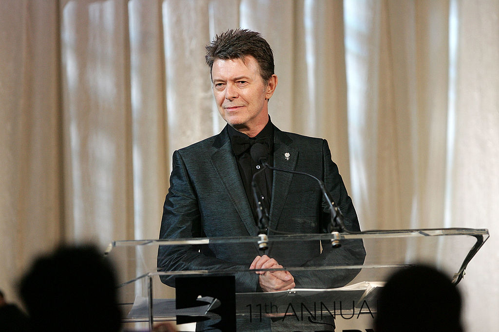 David Bowie accepts the Webby Lifetime Achievement award at the 11th Annual Webby Awards at Chipriani Wall Street on June 5, 2007 in New York City.