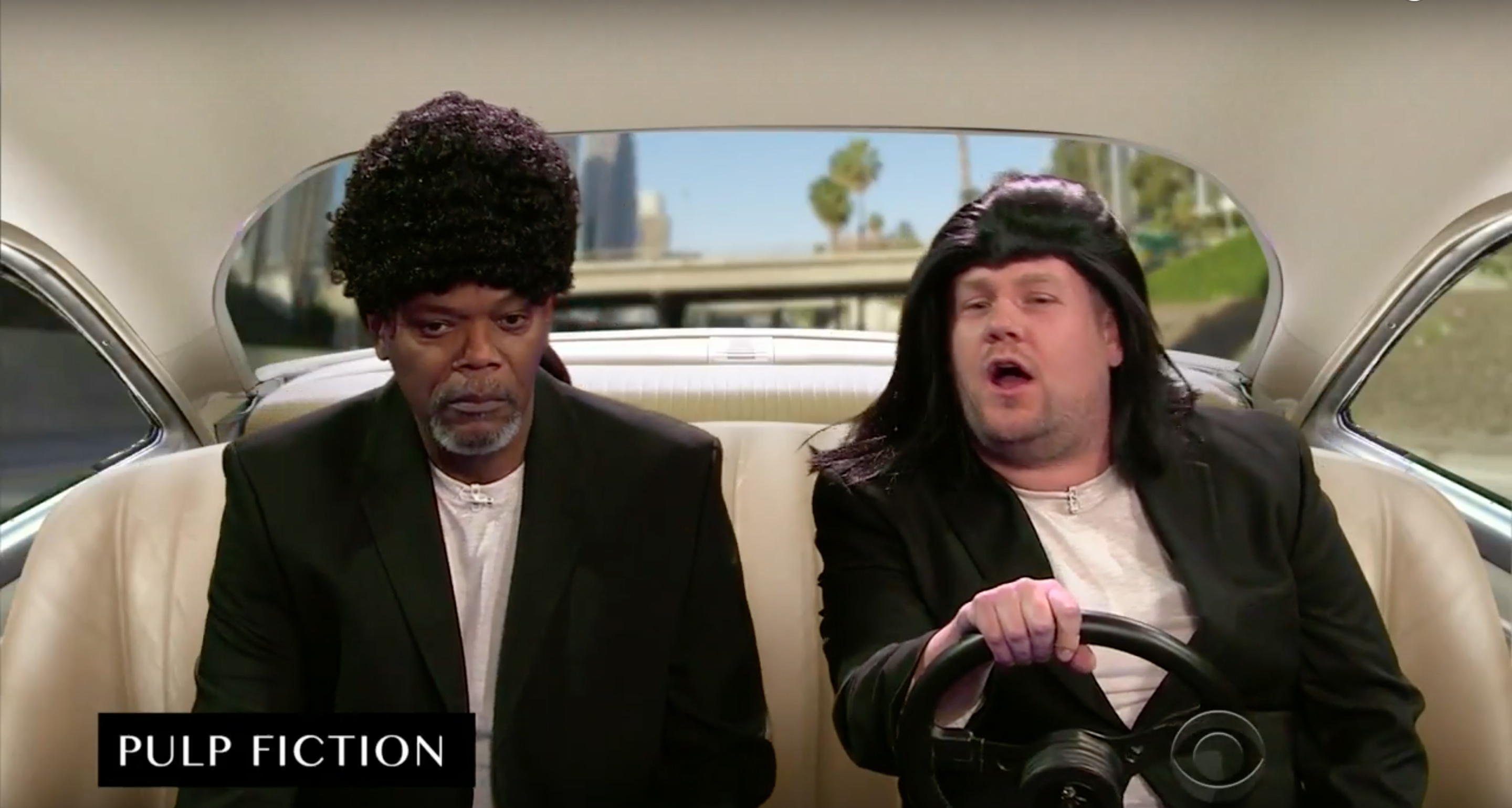 James Corden and Samuel L. Jackson