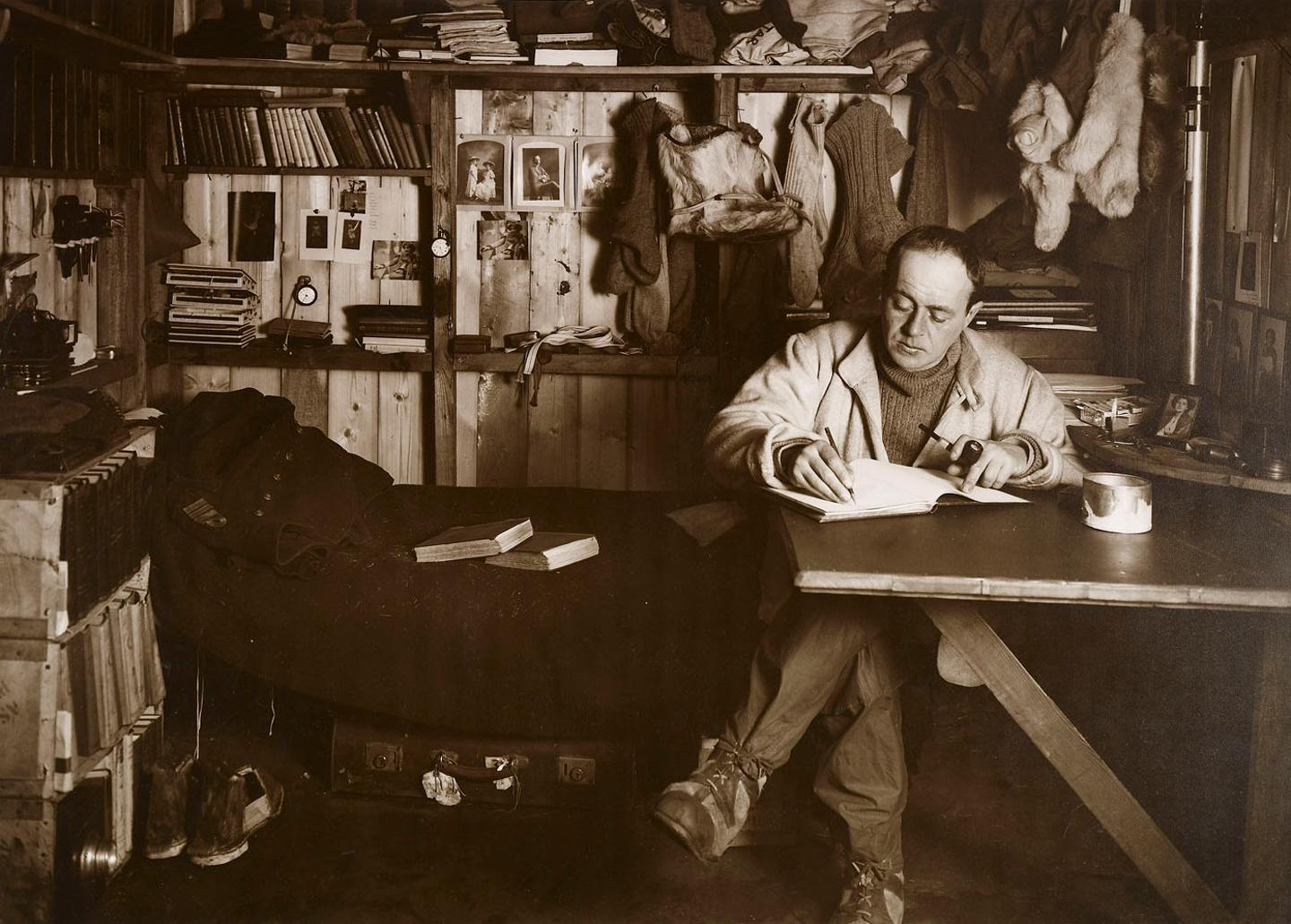 Captainm Scott Writing Captain Scott and Captain Shackleton: A 100 Year Old Expedition